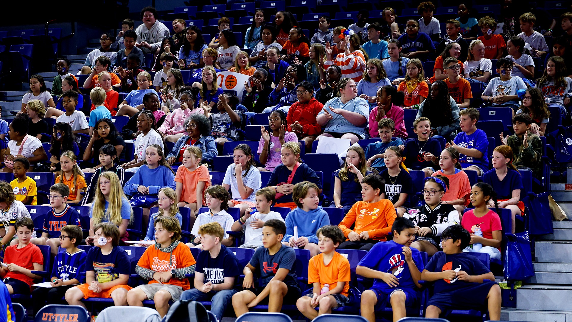 Over 800 elementary school students attended the Elementary School Day game against Jarvis Christian.
