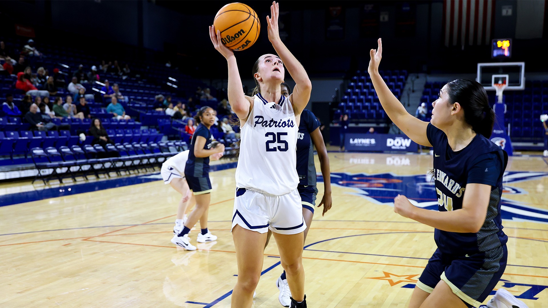 Leila Davis knocks down a layup against St. Edward's