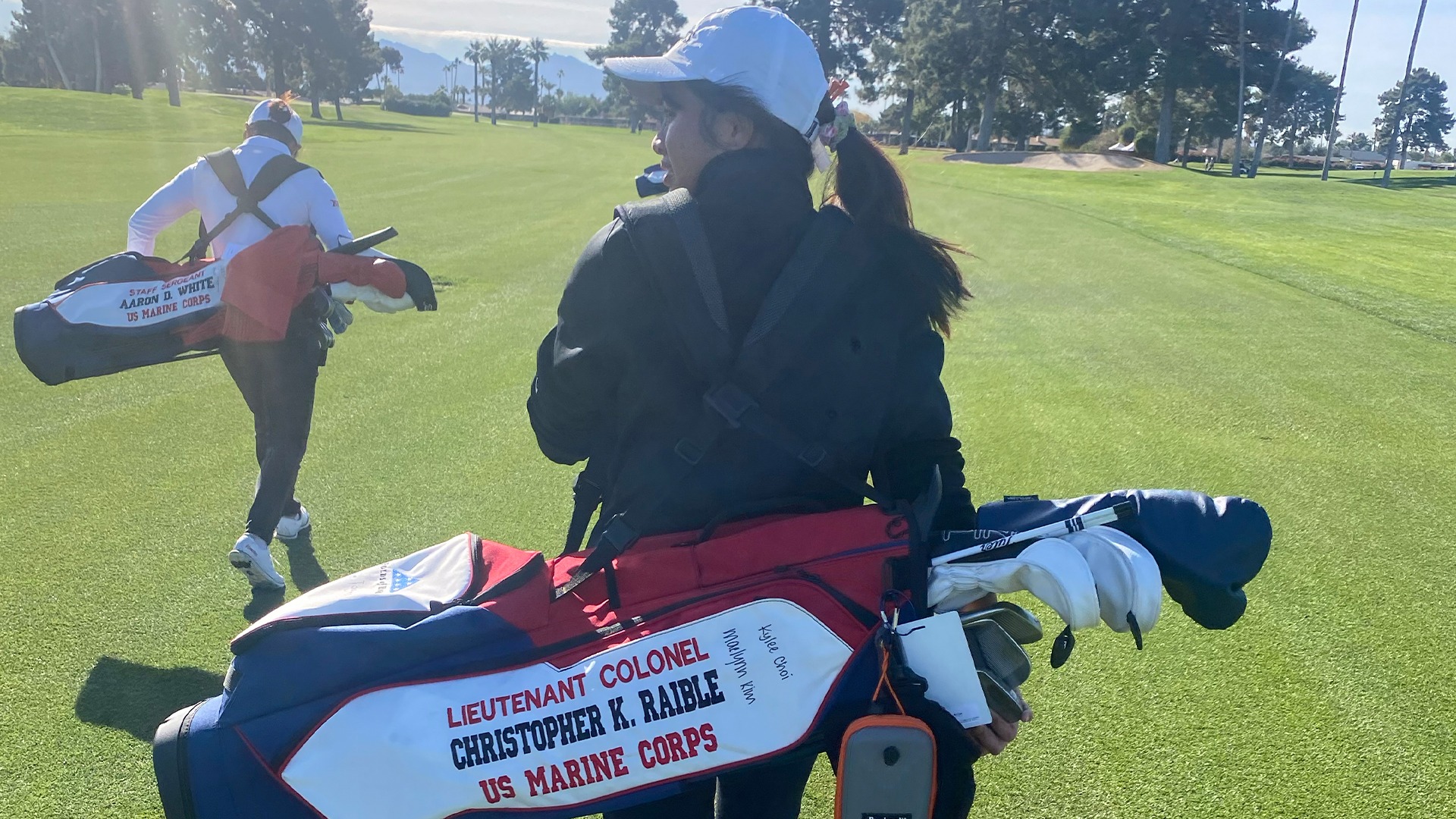 Arnie Taguines walking at The Patriot All-America.
