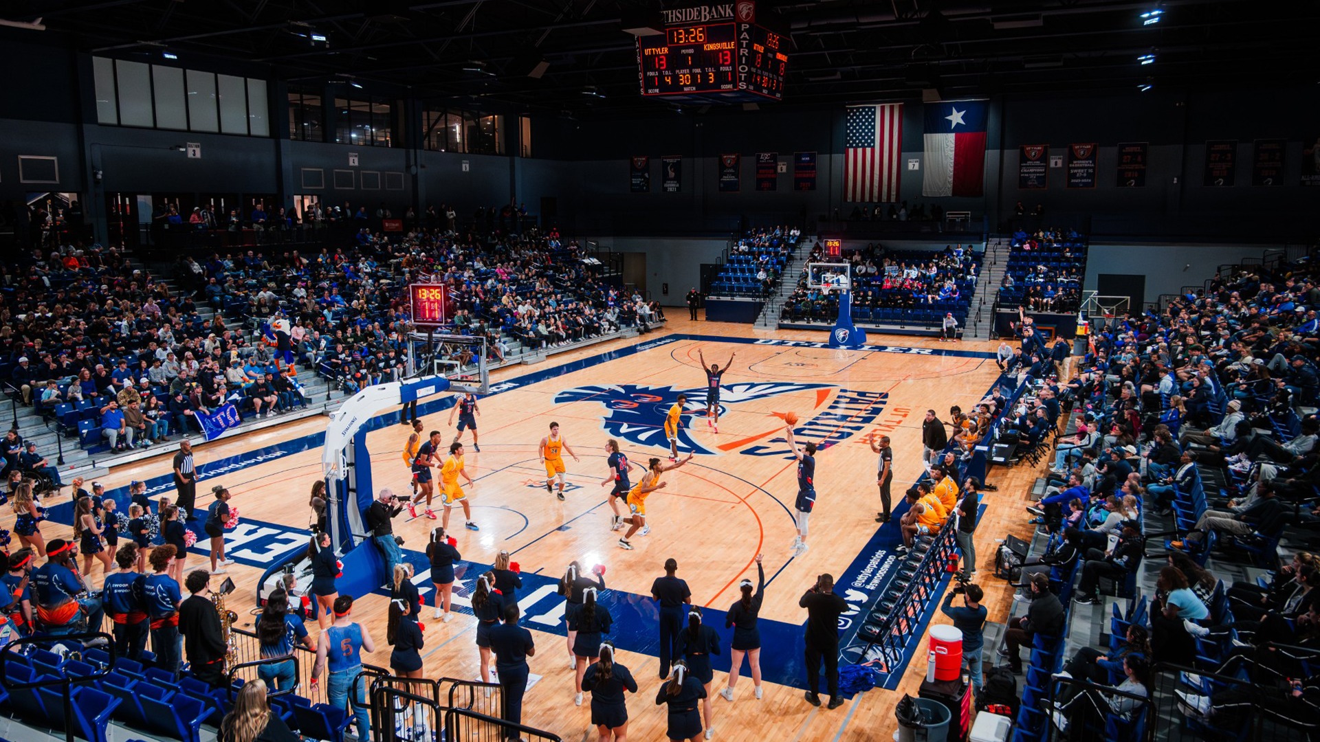 UT Tyler Men's Basketball plays against Texas A&M-Kingsville on Blue Out Night