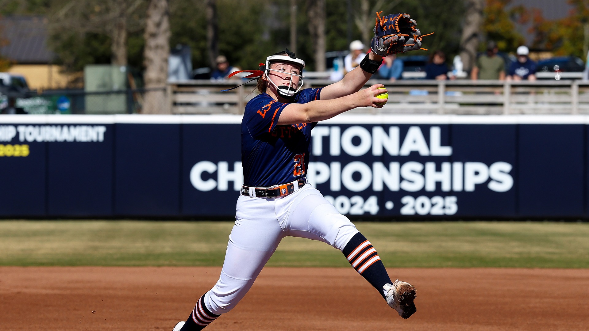 Addison Martindale throws a pitch against New Mexico Highlands.