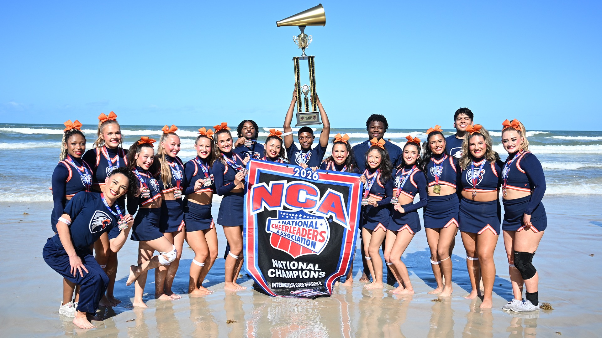 UT Tyler Cheer won the national championship in Division II Intermediate Coed at the 2026 NCA Championships