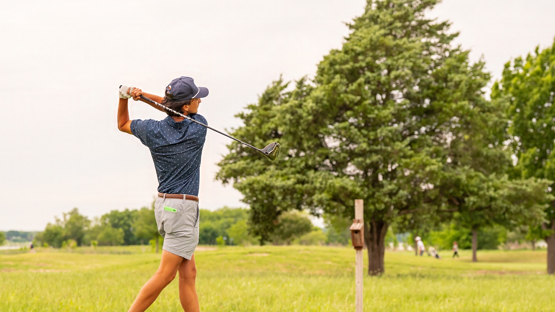 Jacob Holloway hits a tee shot at the LSC Championship at Rockwall Golf & Athletic Club.