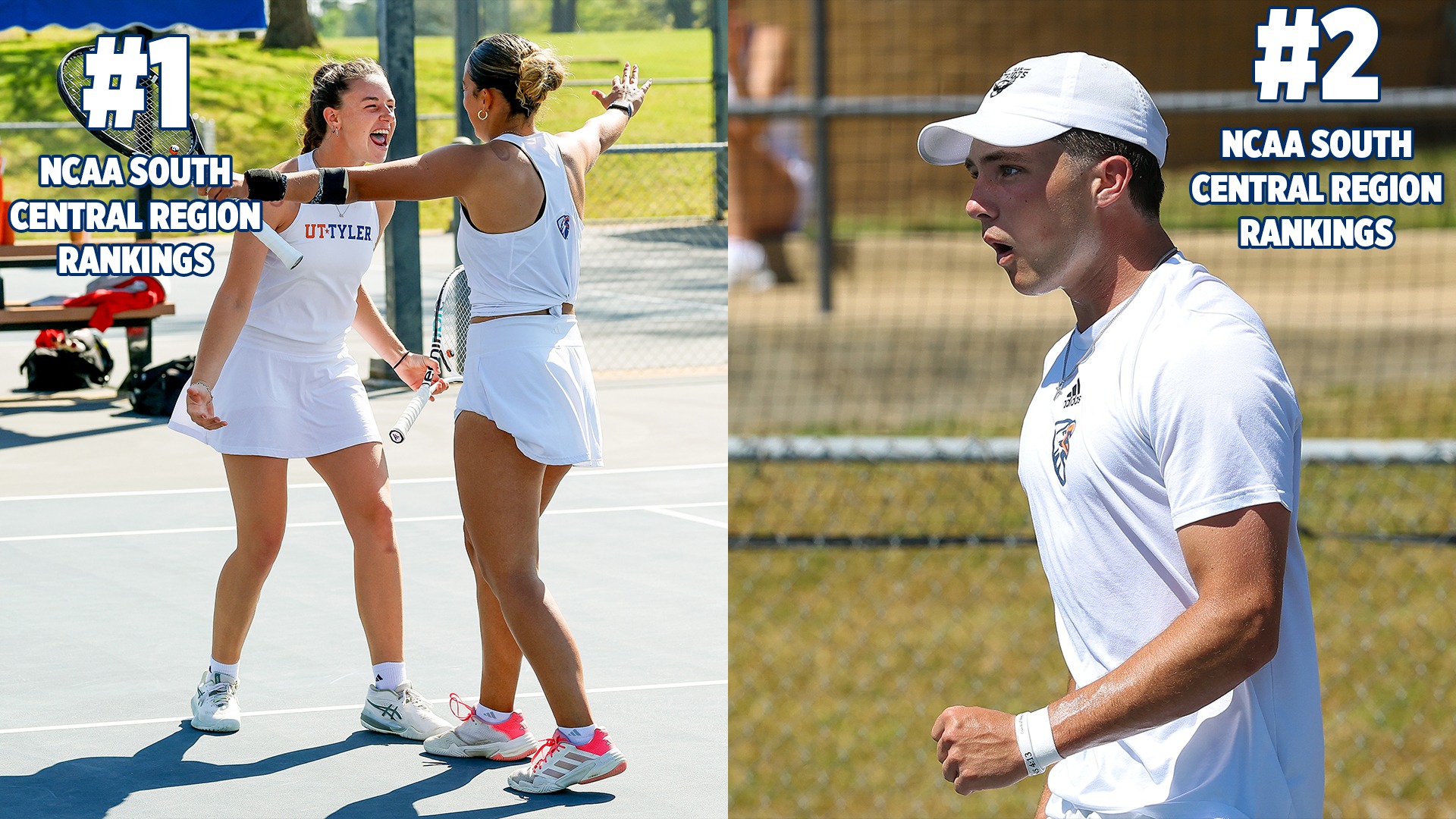 Women's Tennis is ranked #1 and Men's Tennis is #2 in the latest NCAA Regional Rankings
