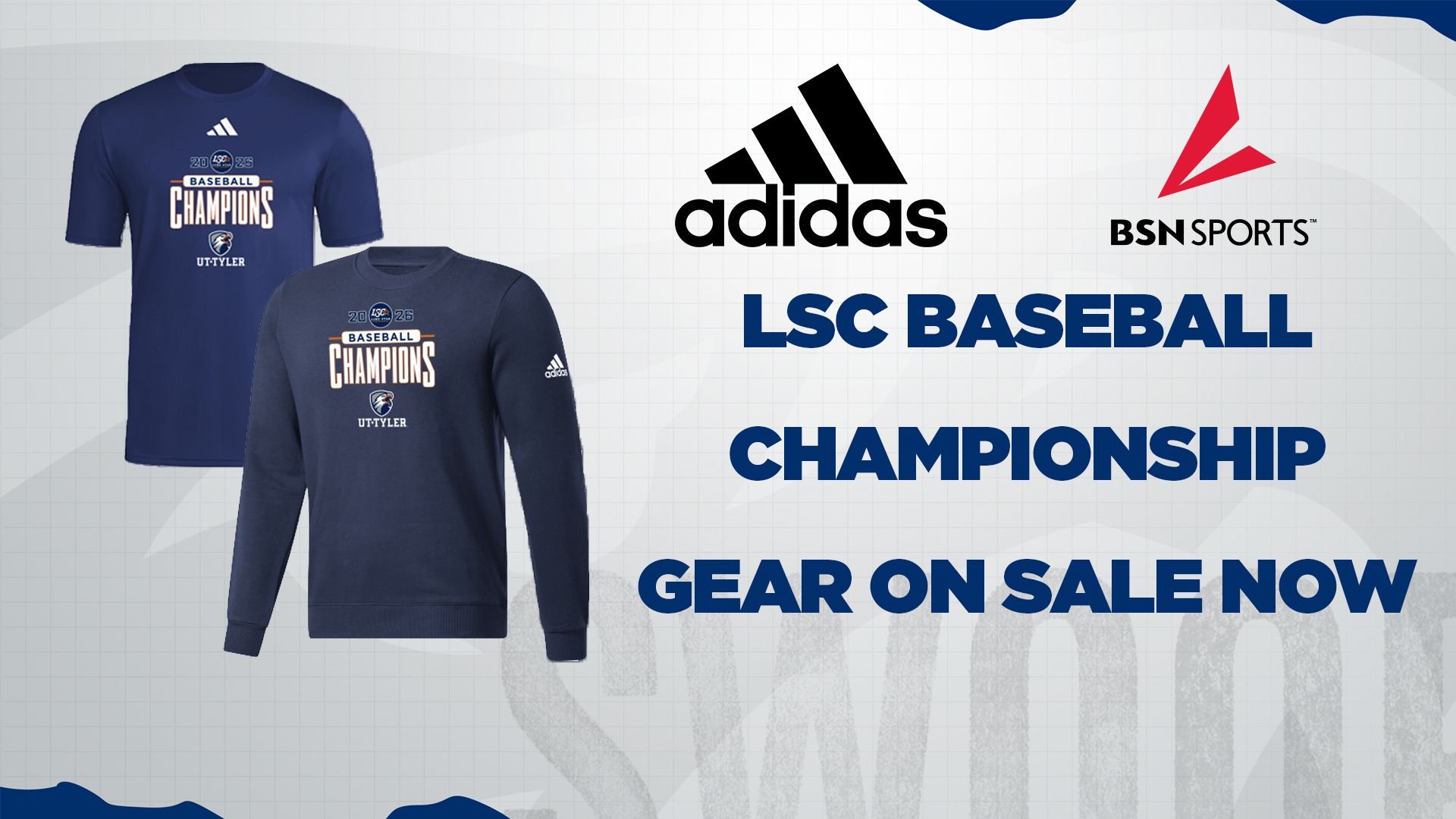 UT Tyler Baseball LSC Championship Gear is on sale now.
