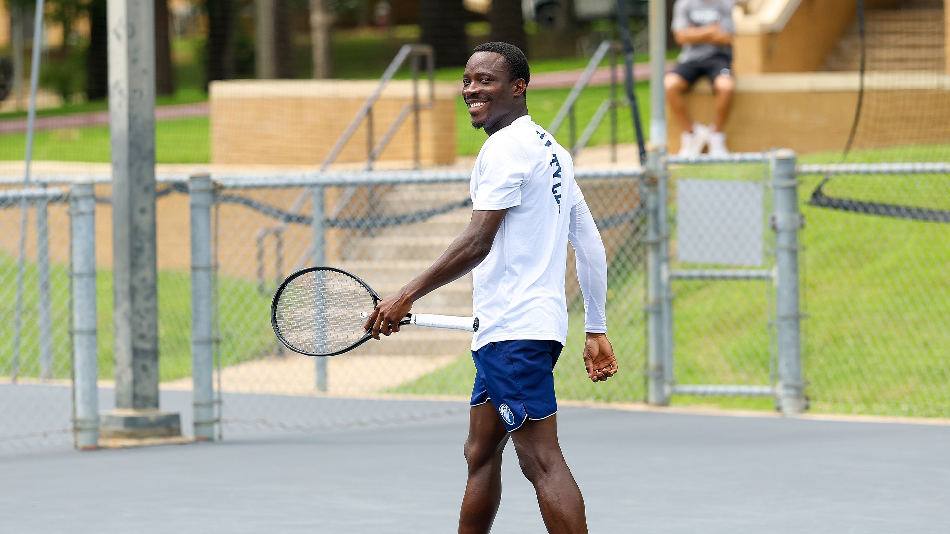 Samuel Antwi walks after a point against St. Mary's