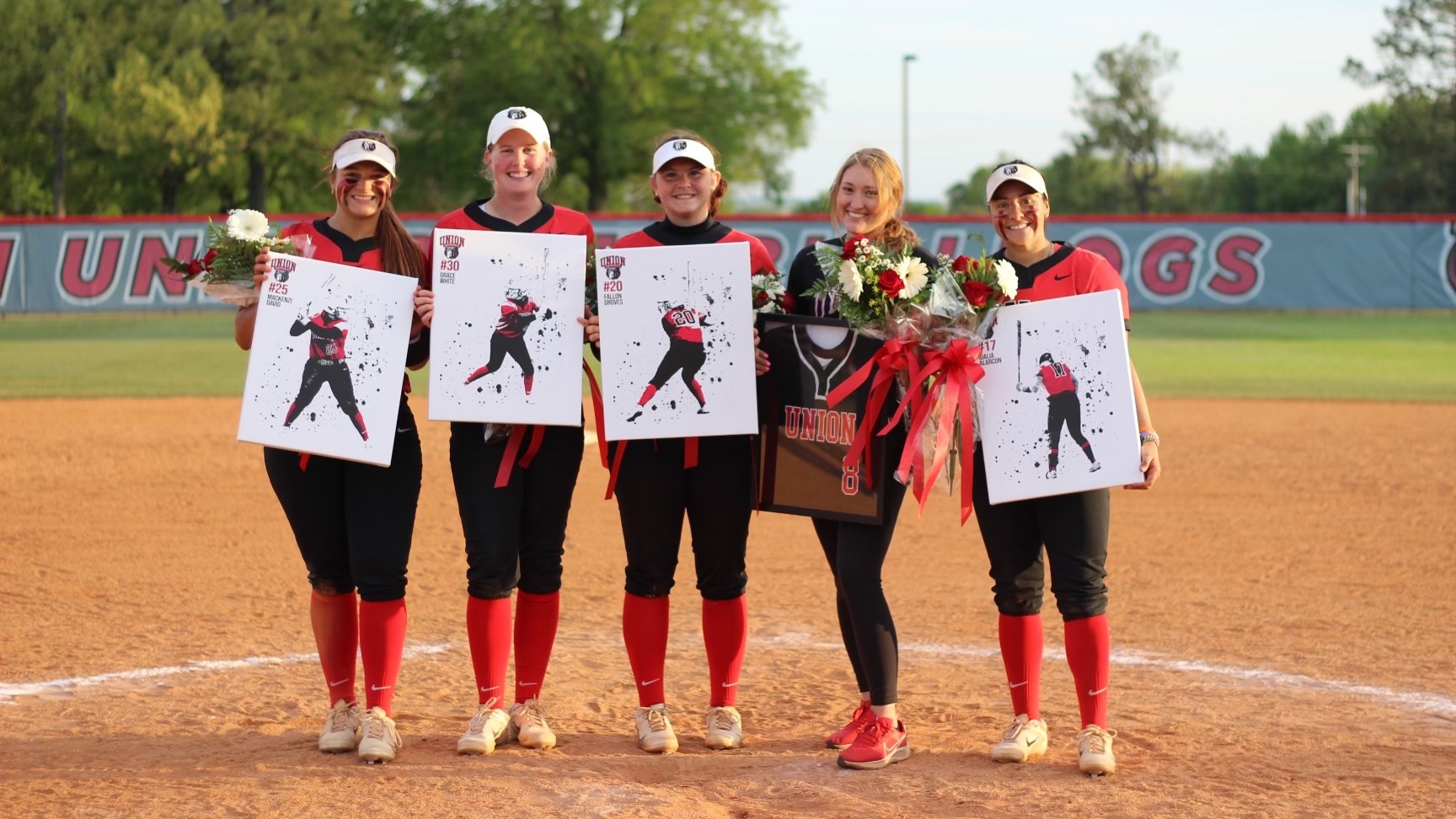 Union softball falls to No. 4 Alabama Huntsville in their last home