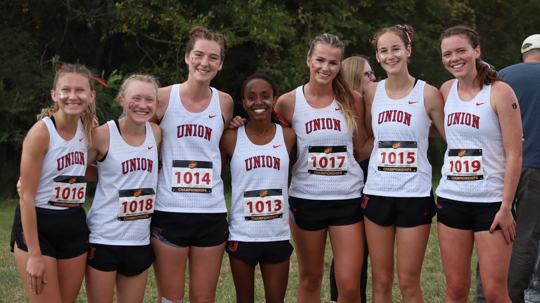 2025 Union University Women's Cross Country Team at the GSC Championship.