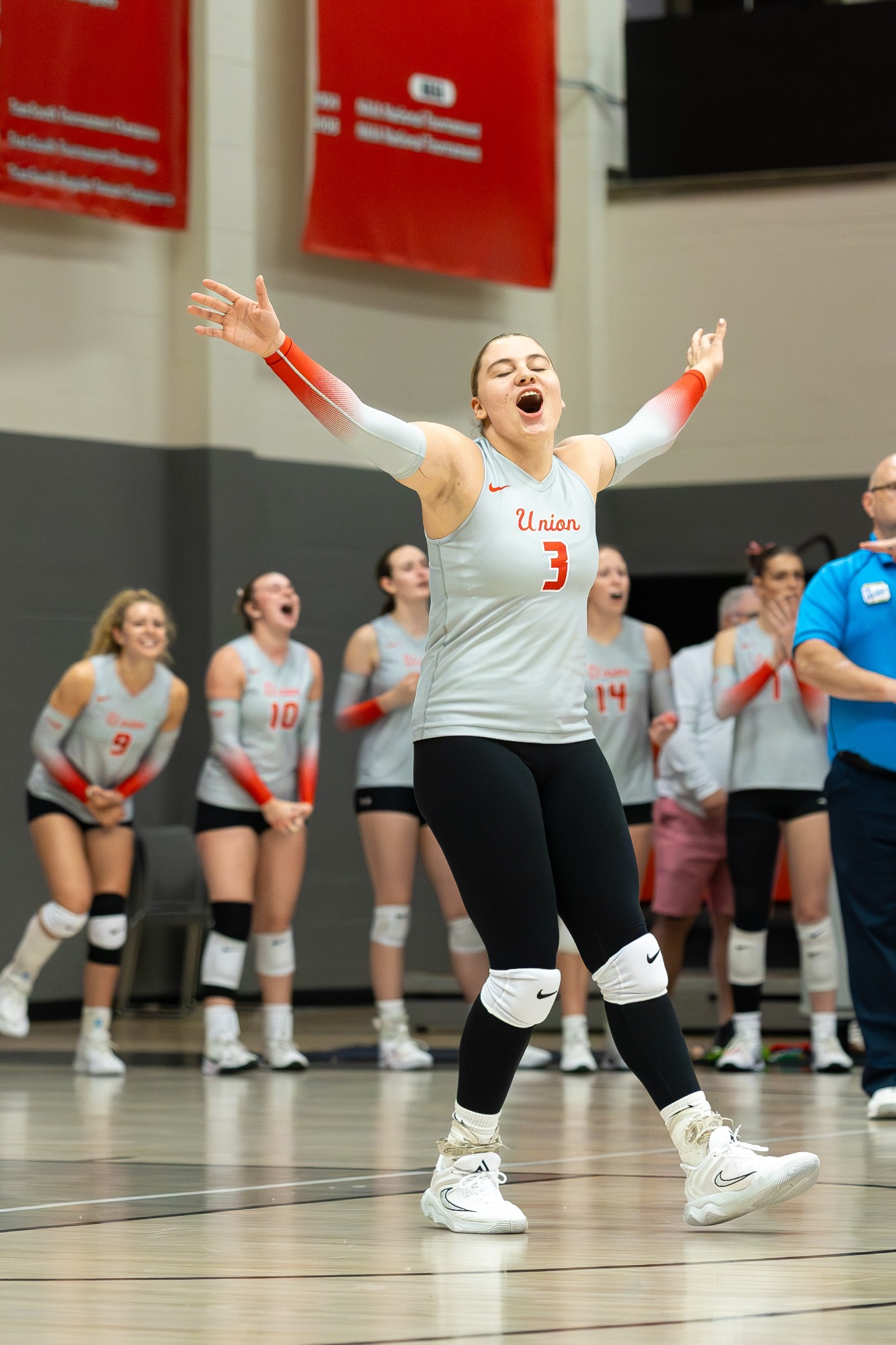 Union University volleyball versus Lee University, Homecoming Week, Pink Out, October 21, 2025, Fred DeLay Gymnasium, Jackson, Tennessee, photos by Brylee Williams.