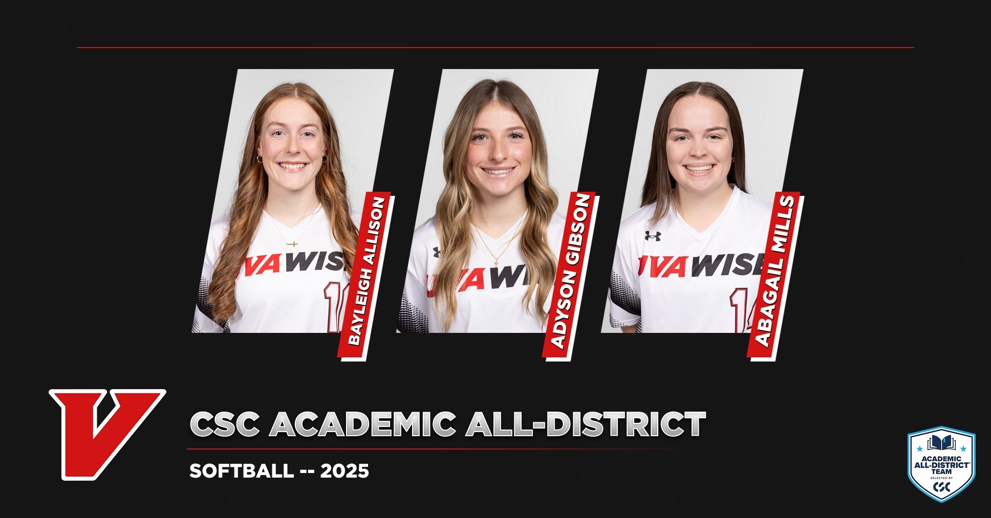 CSC Academic All-District Softball 2025