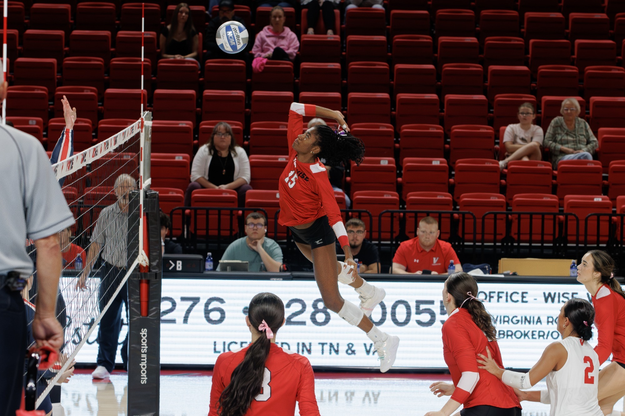 Mable James goes for the kill in the third set vs. Catawba -- 10-3-2026