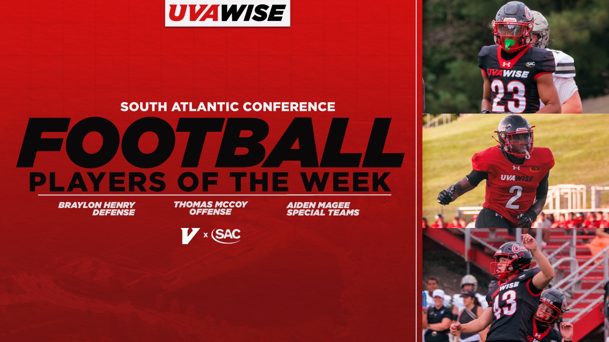 SAC FB Players of the Week -- 10-5-2026