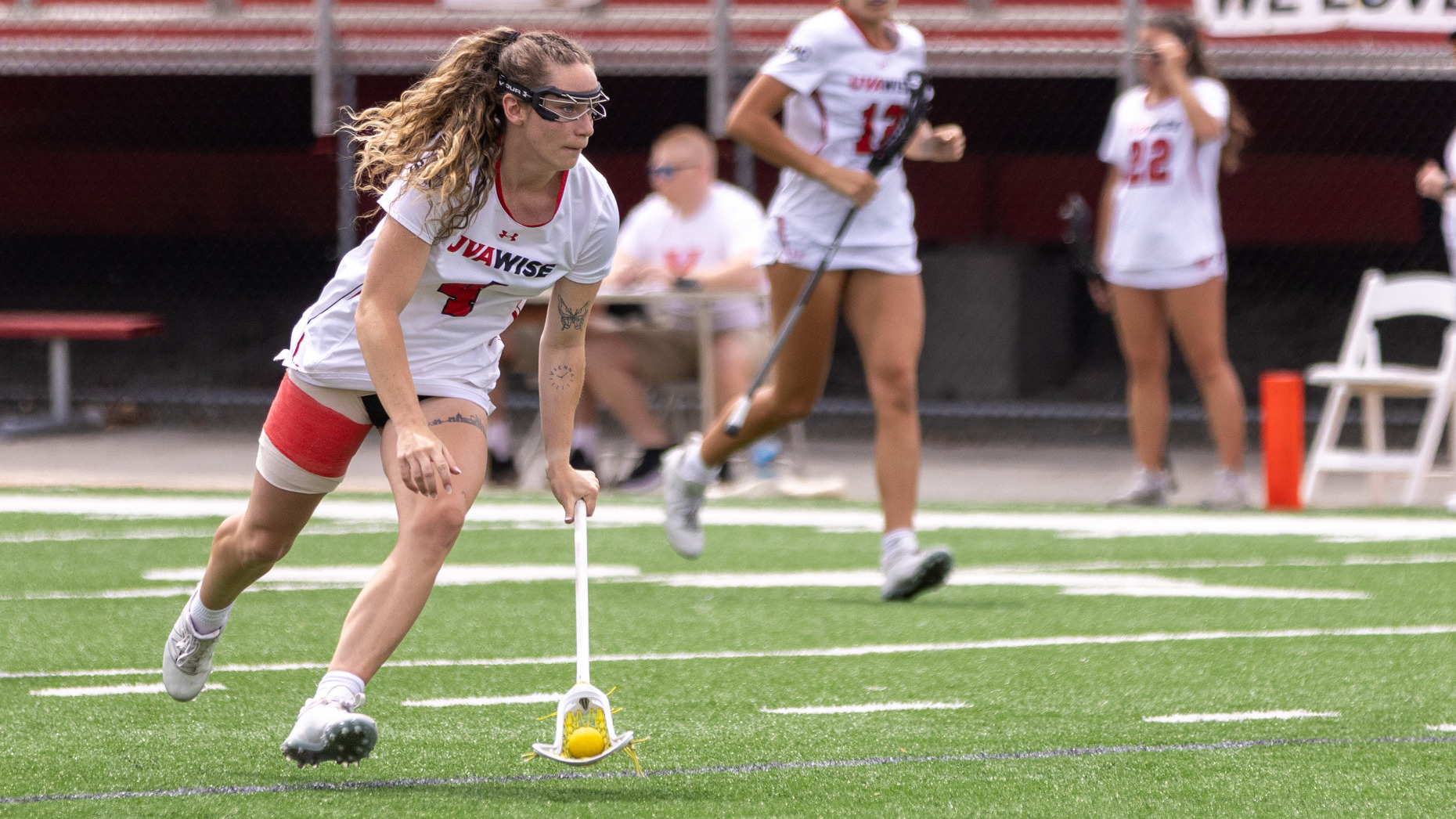 Caitlyn Schultz runs with the ball vs Catawba 2025
