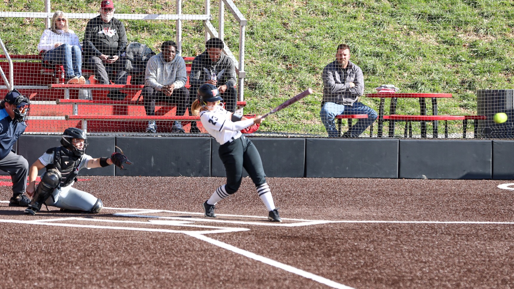 Mataya Ausmus hits the ball vs Lenoir-Rhyne - 2026