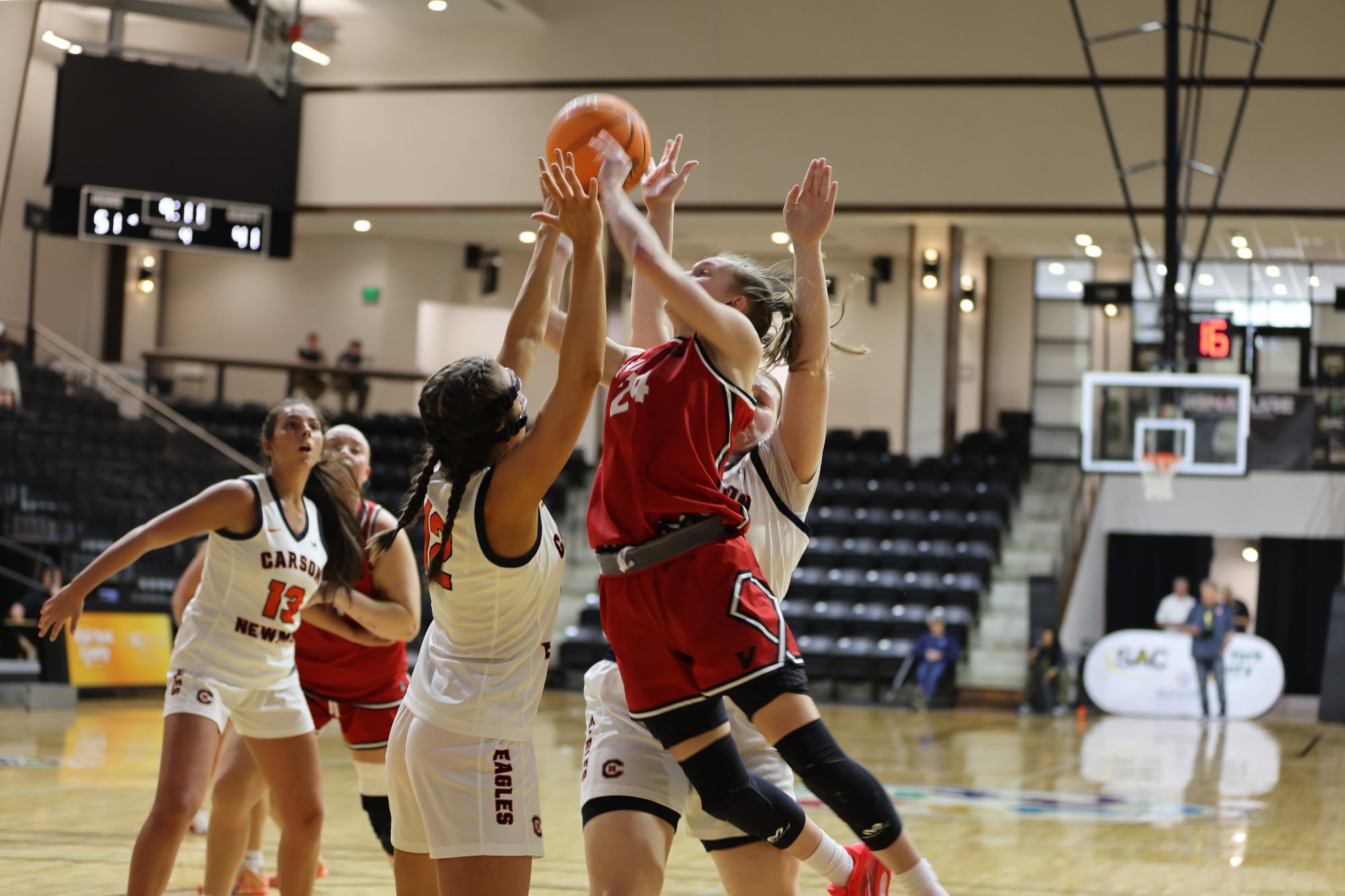 Alissa Cheek shoots the jumper and is fouled by Carson-Newman in the SAC Tournament - 2025-26