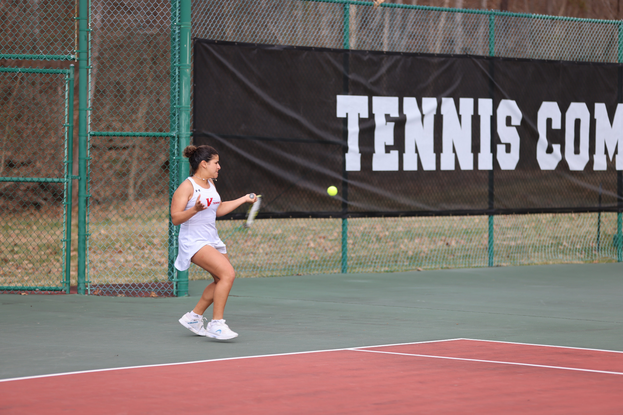Tennis Player hits the ball vs Indiana-PA -- 2026