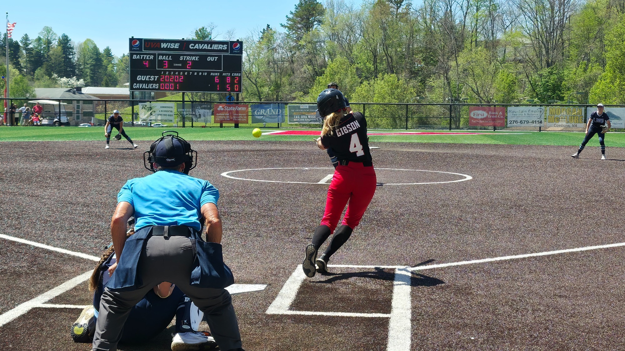 Adyson Gibson hits the ball vs LMU -- 2026