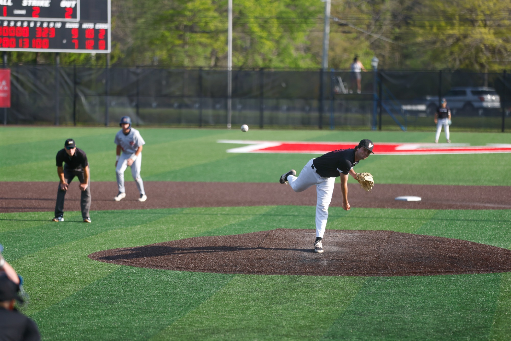 Pitcher throws the ball against Carson-Newman - 2026