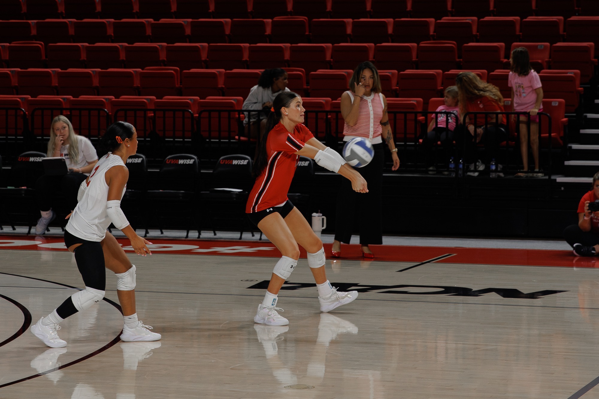 Maggy Sechrist with the dig against Emory + Henry - 9-15-2026