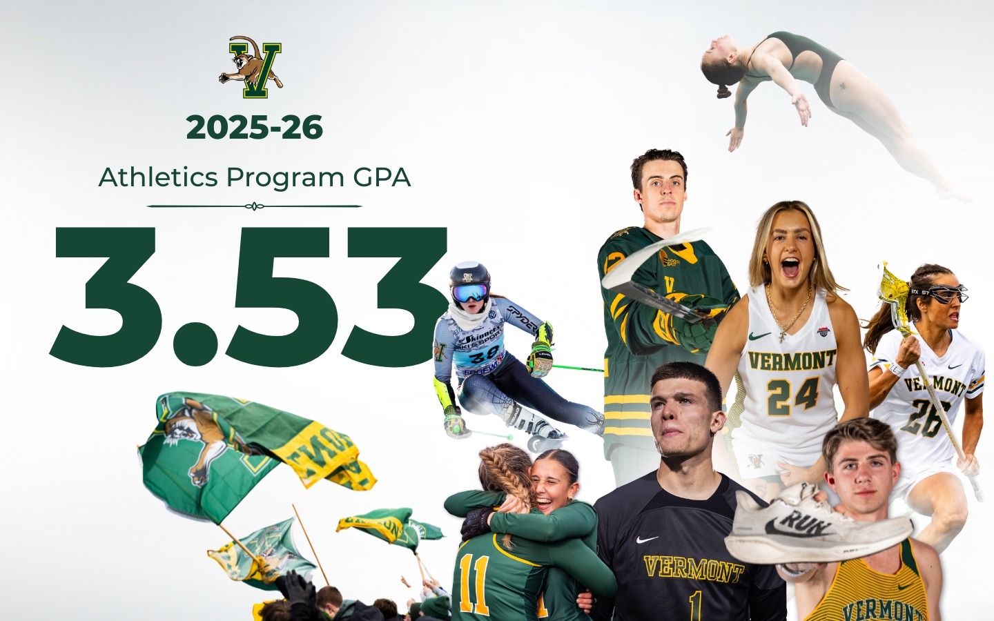 Various Catamounts in action with text of 3.65 GPA