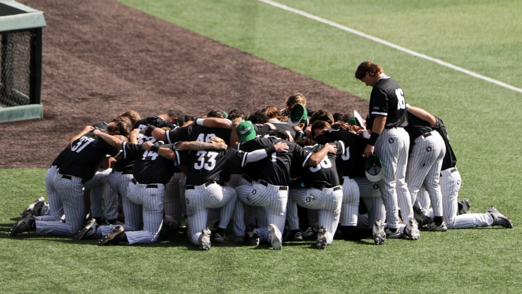 Utah Valley Baseball before playing CSI