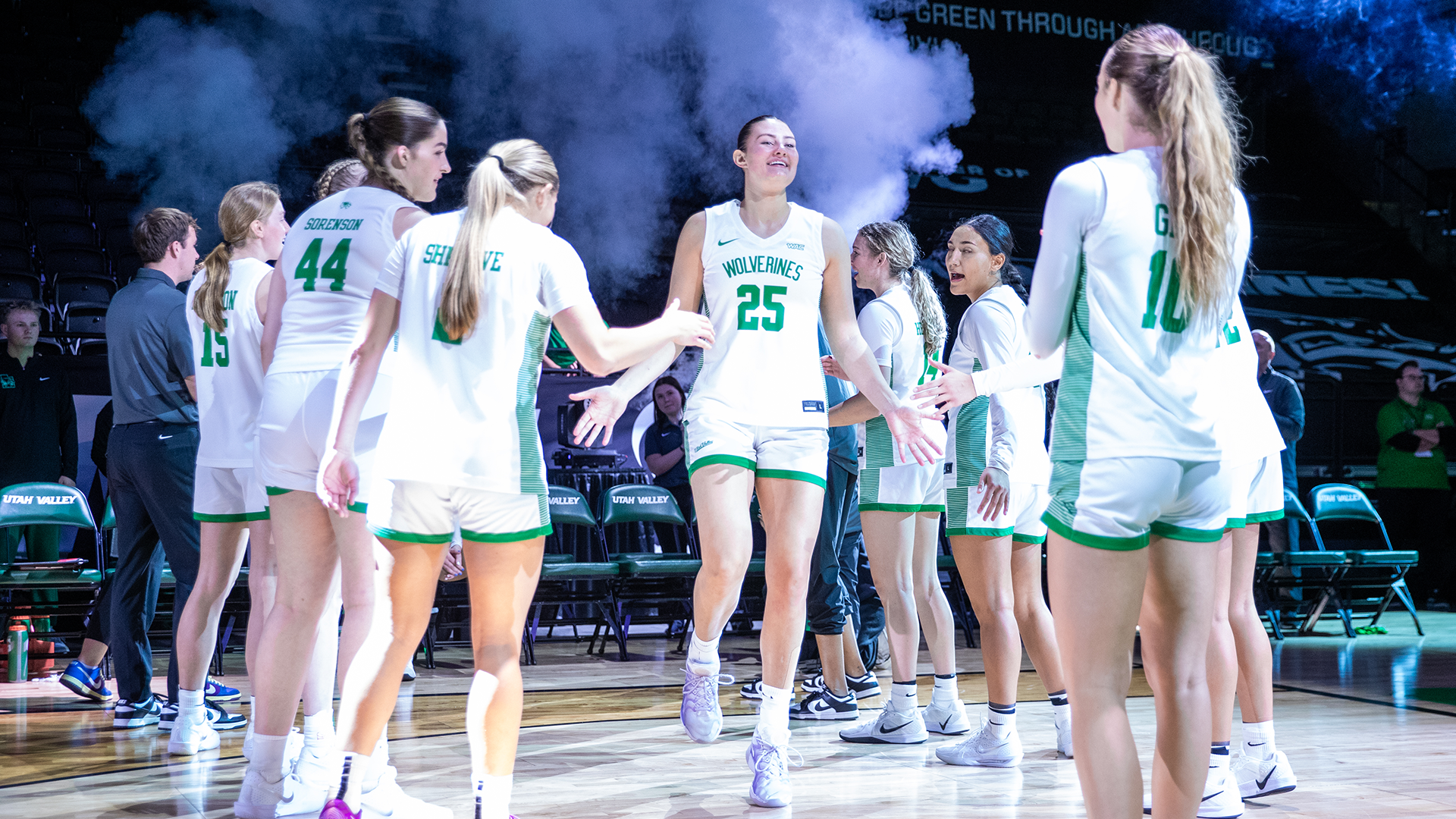 Halle Nelson during Intros