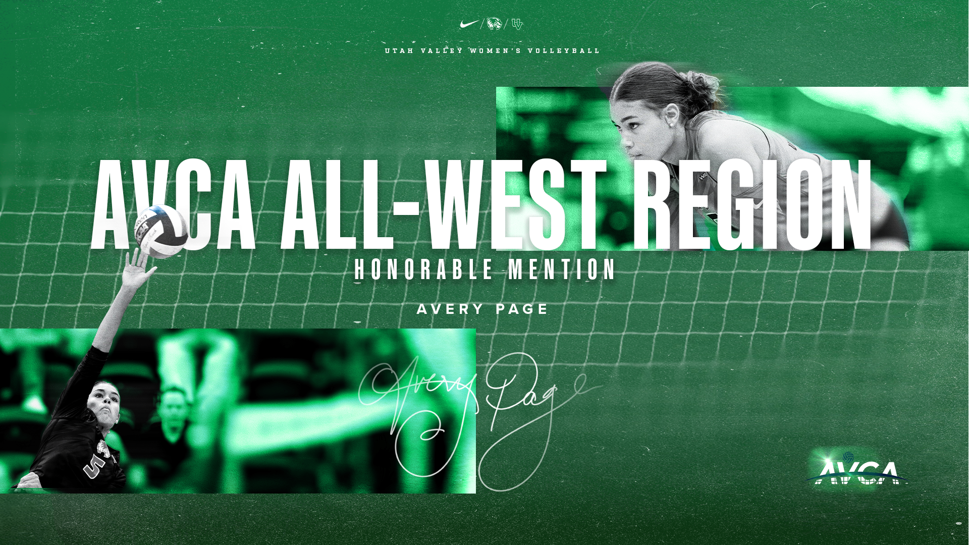 Avery Page AVCA All-West Region