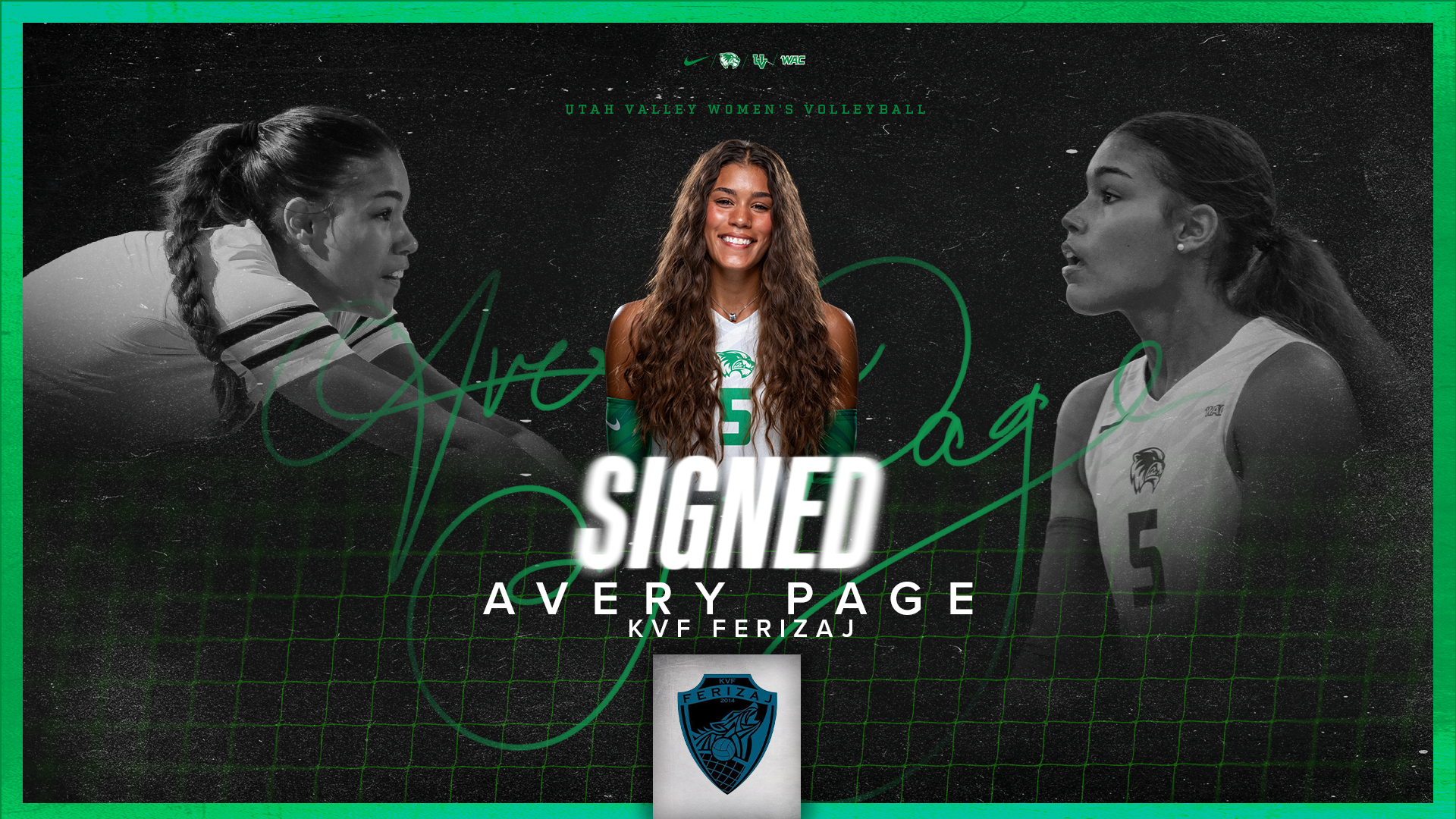Avery Page signs in Kosovo