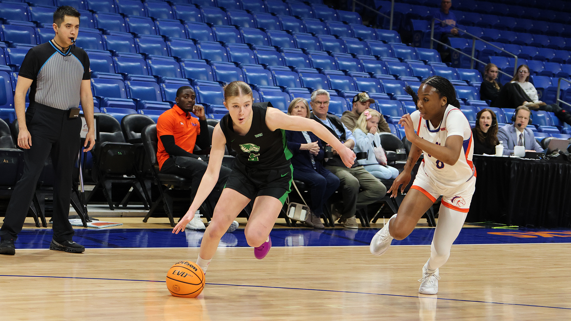 Cambree Blackham drives against UT Arlington