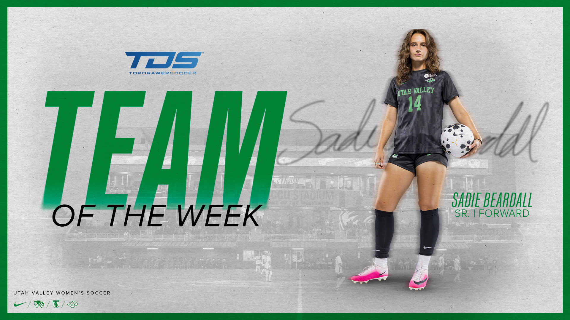 Sadie Beardall TopDrawerSoccer Team of the Week Oct 27