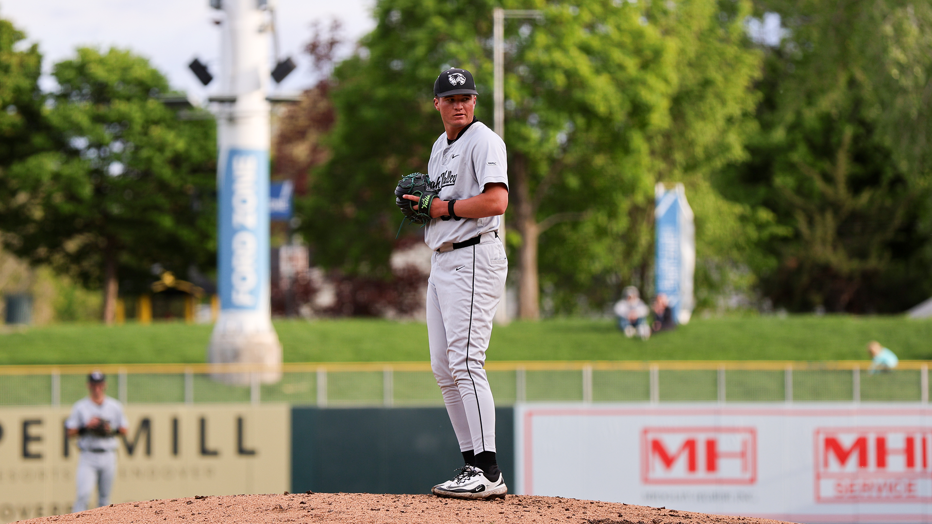 Landon Zaborowski pitches against Utah 