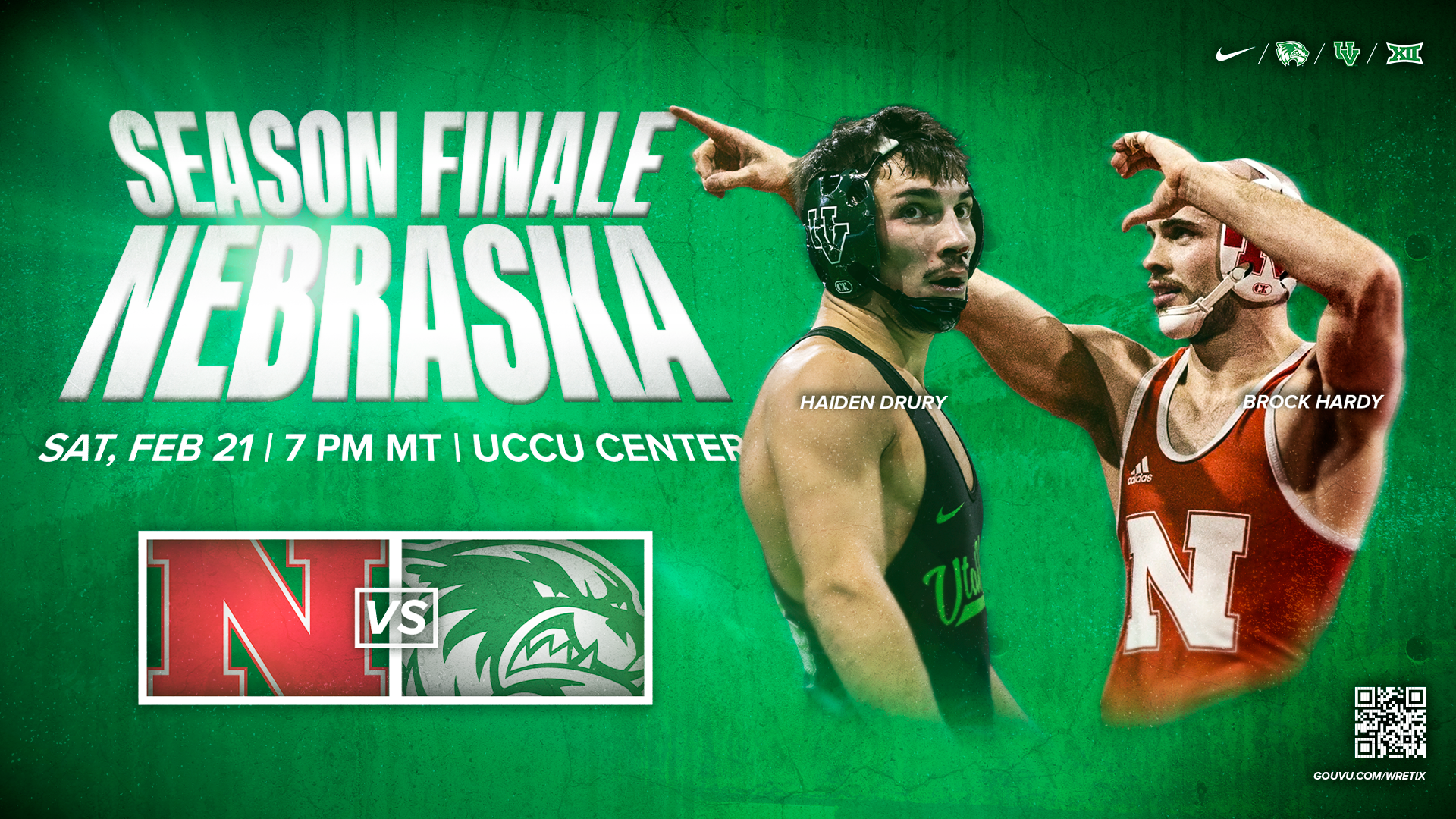 Wrestling vs Nebraska preview graphic