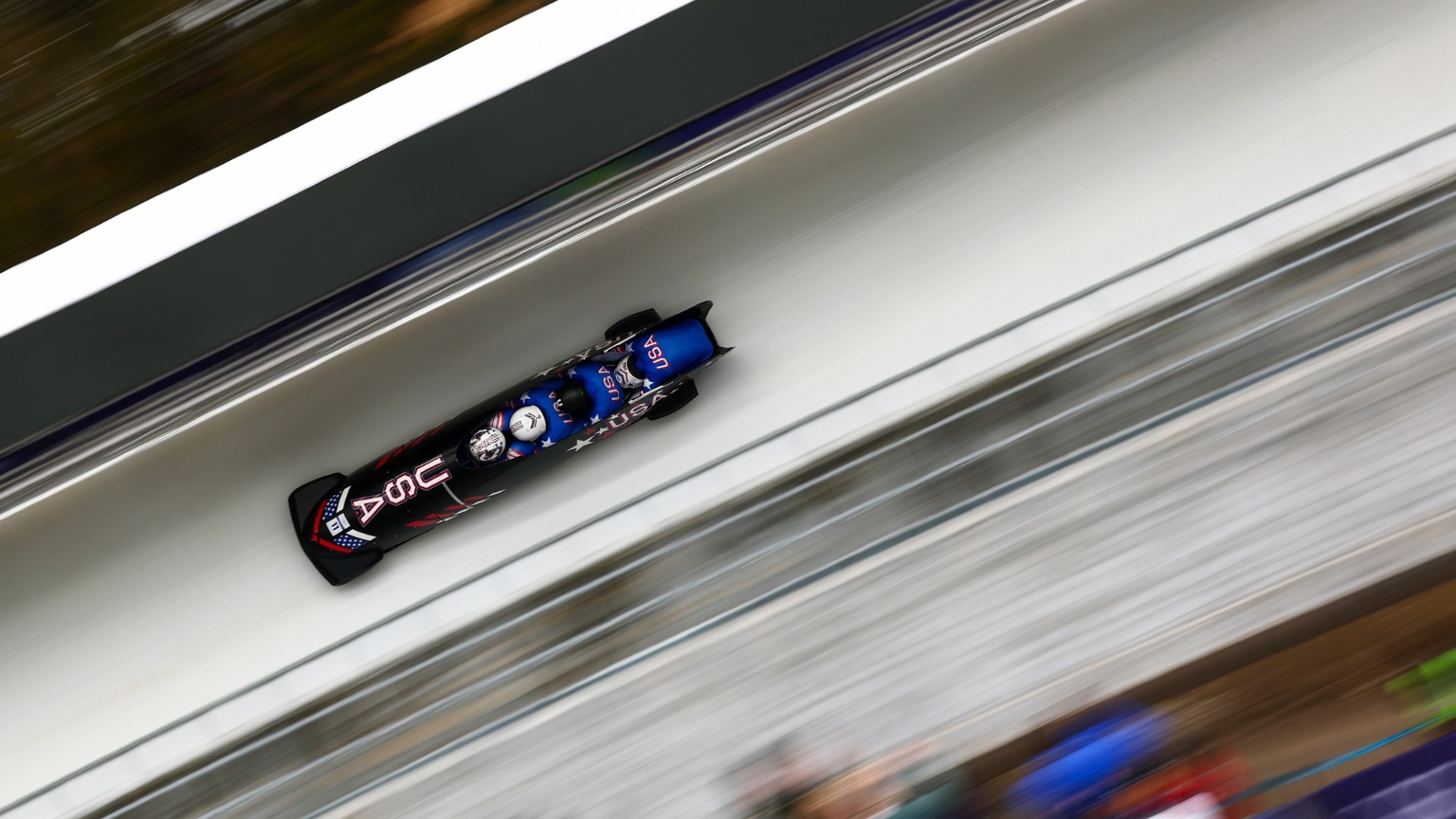 CORTINA D'AMPEZZO, ITALY - FEBRUARY 22: Pilot Kristopher Horn, Caleb Furnell, Hunter Powell and Carsten Vissering of Team United States compete in the Bobsleigh Four-Man Heat 3 on day 16 of the Milano Cortina 2026 Winter Olympic games at Cortina Sliding Centre on February 22, 2026 in Cortina d'Ampezzo, Italy. (Photo by Mattia Ozbot/Getty Images)