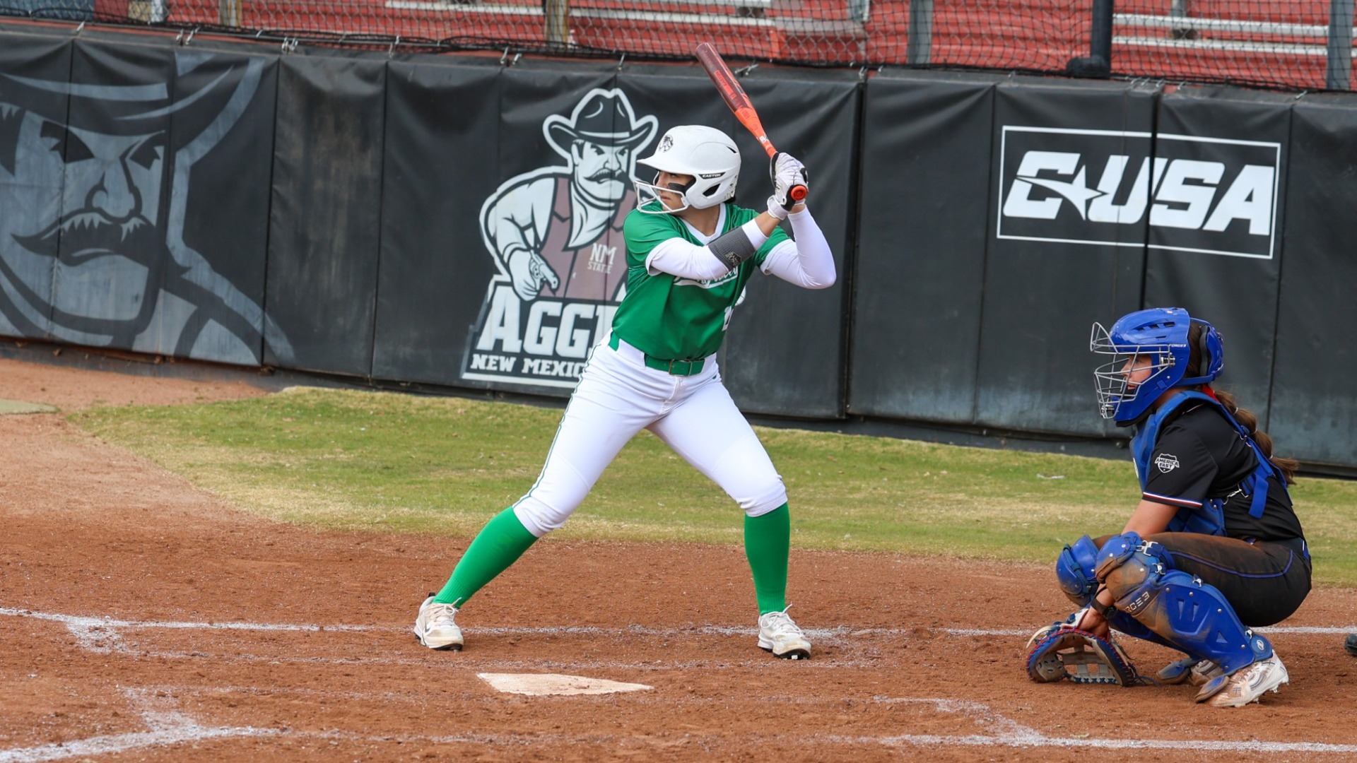 Tatum Hall takes an AB against UMass Lowell