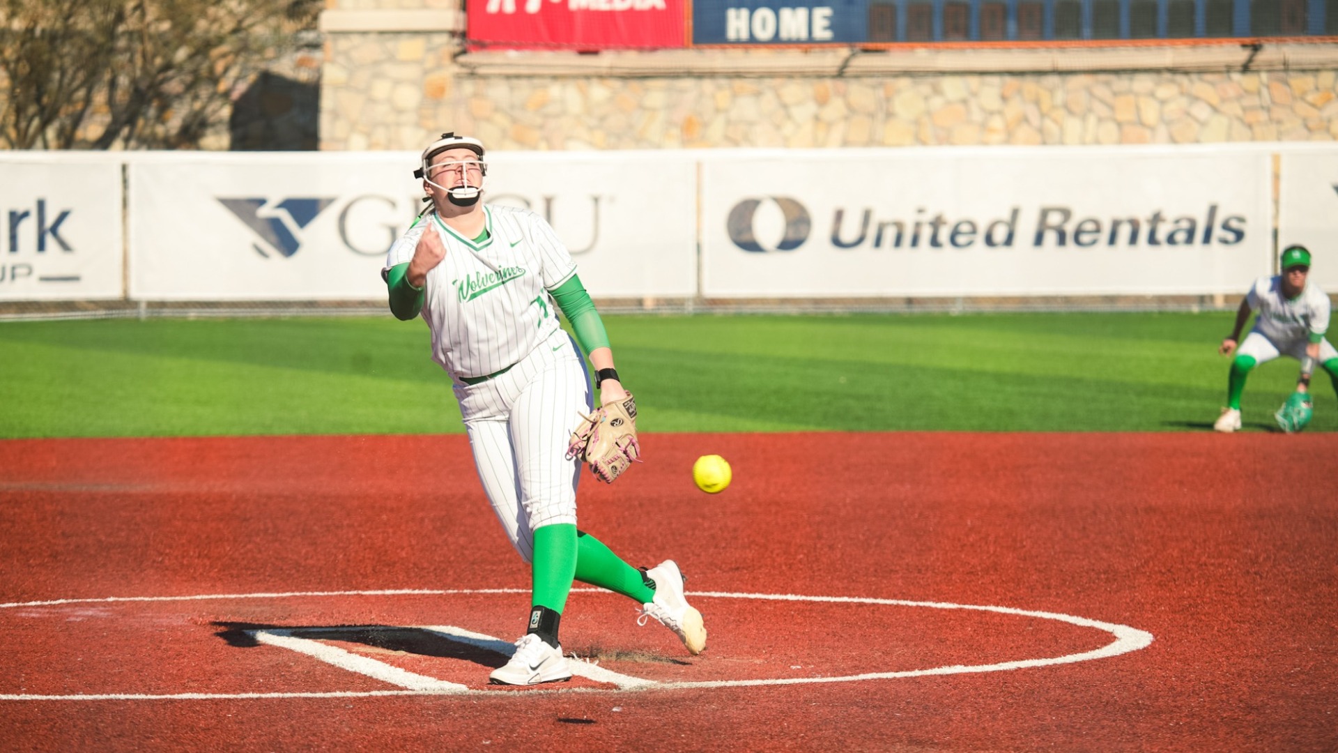 Ella Miller throws a pitch vs UTEP.