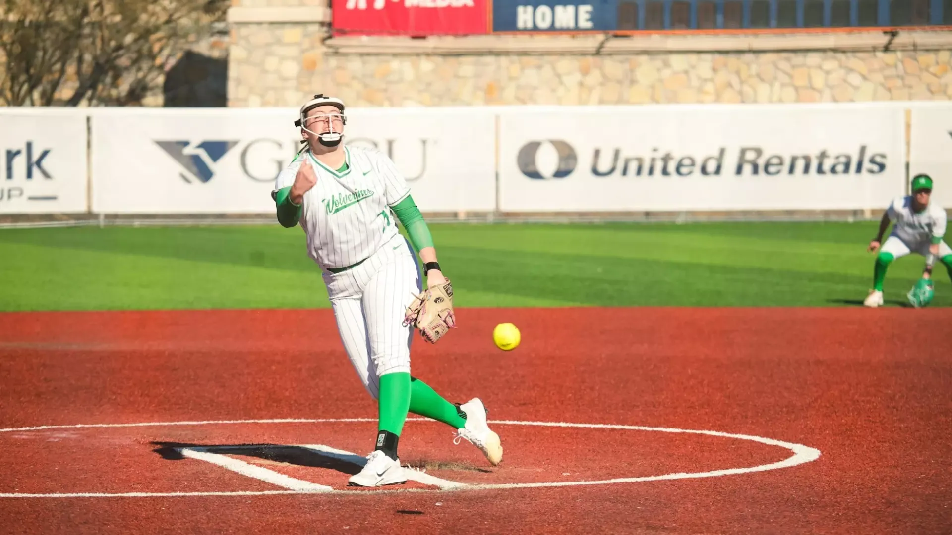 Ella Miller throws a pitch vs UTEP.