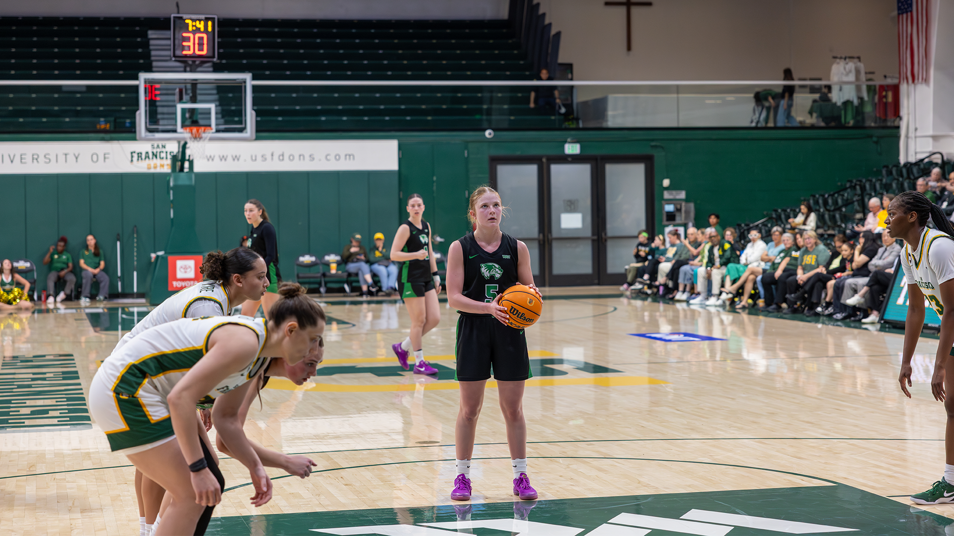 Cambree Blackham at the foul line against USF