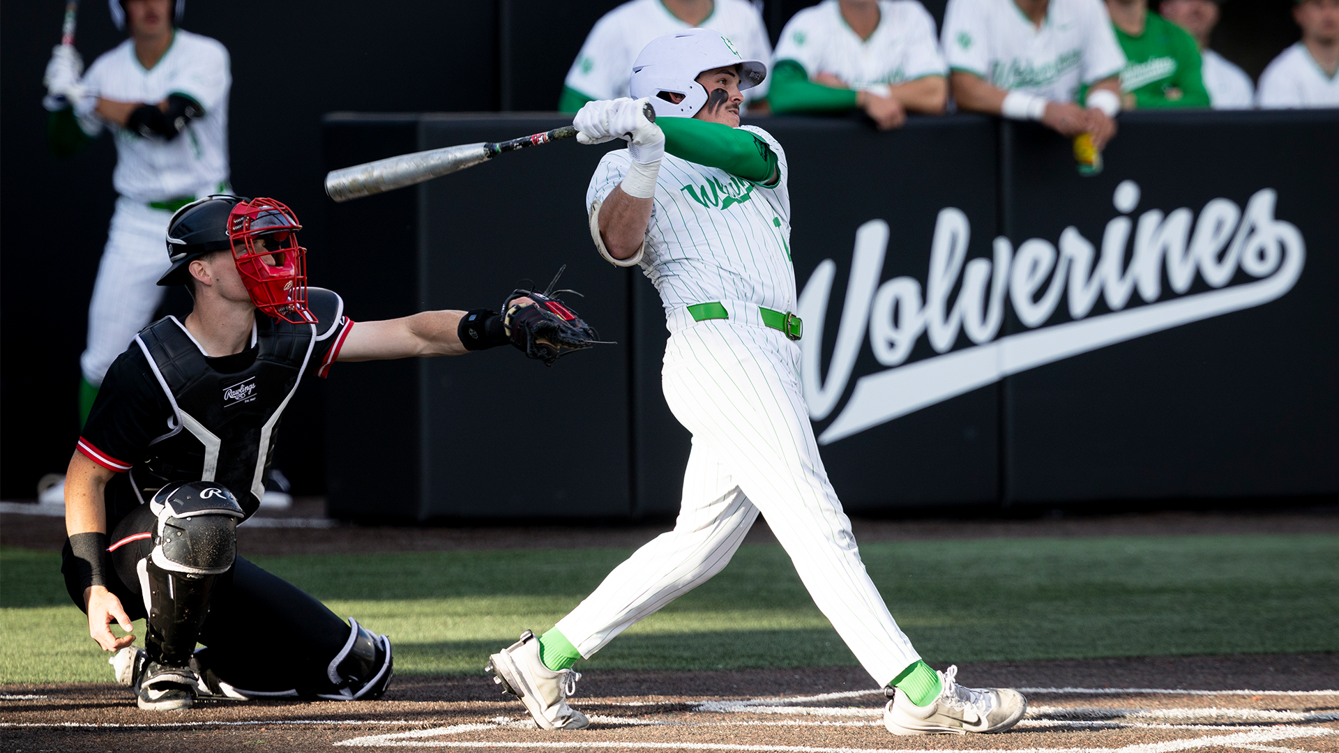 Brody Block swings against Cincinnati 