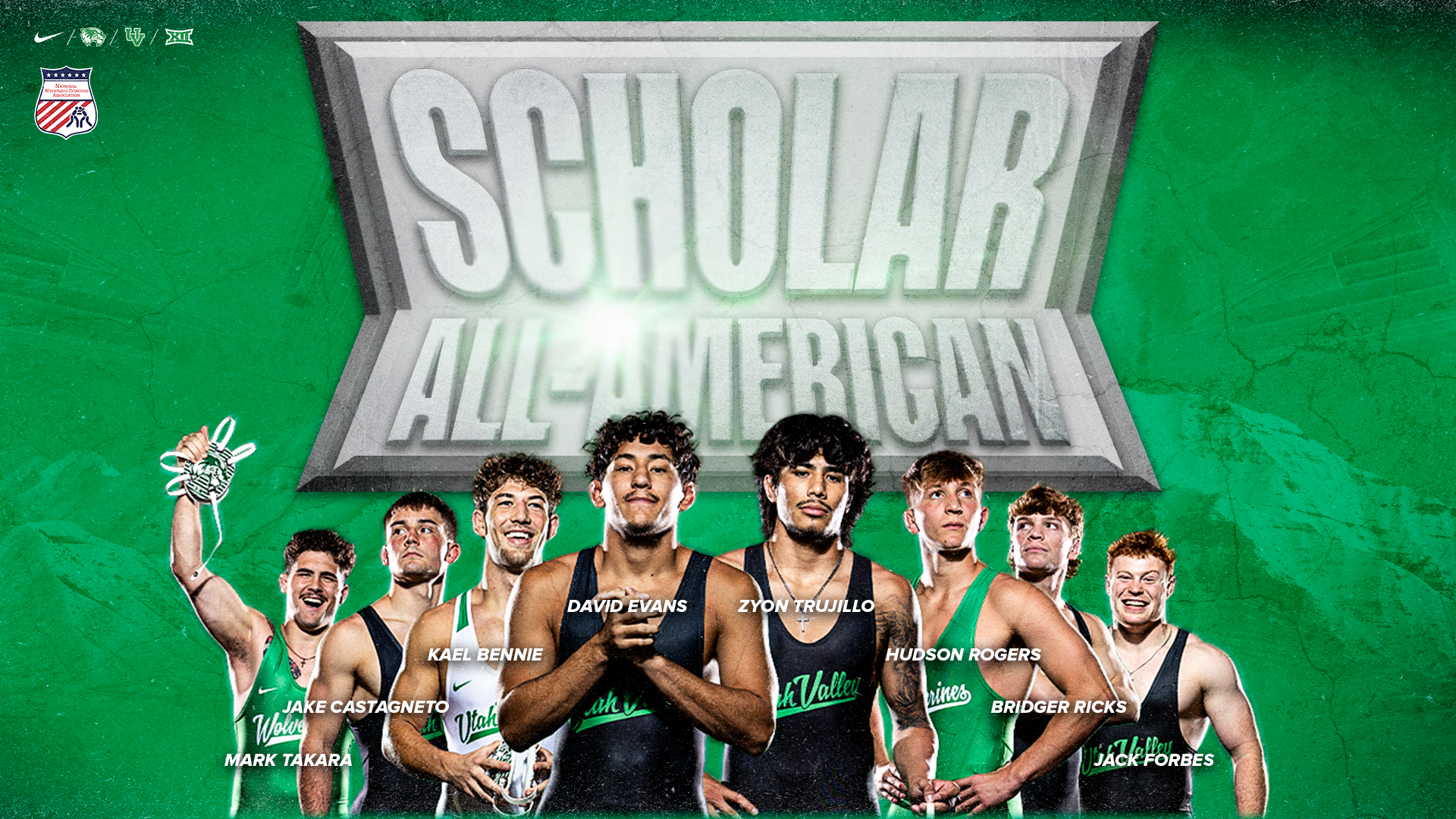 Wrestling Scholar All-American Announcement graphic for 2026