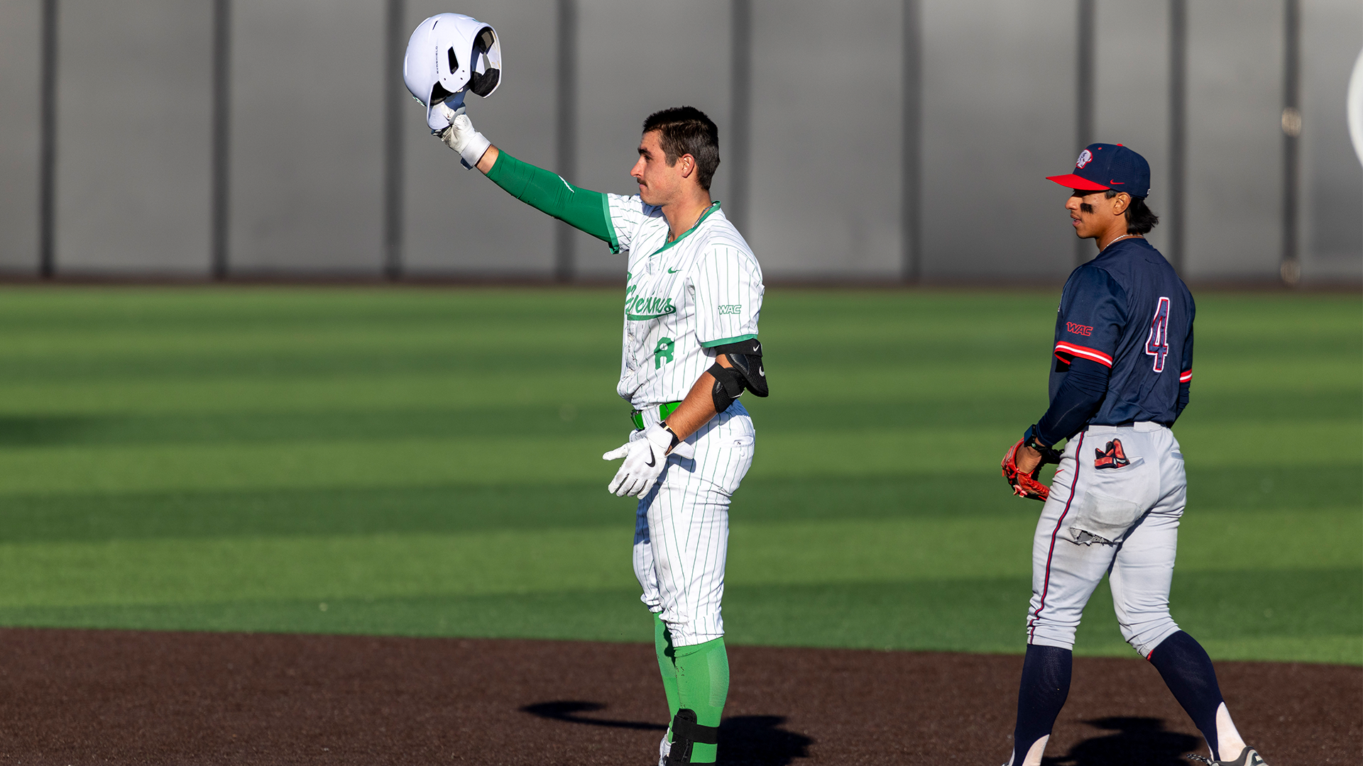 Beck at Second Base against Utah Tech
