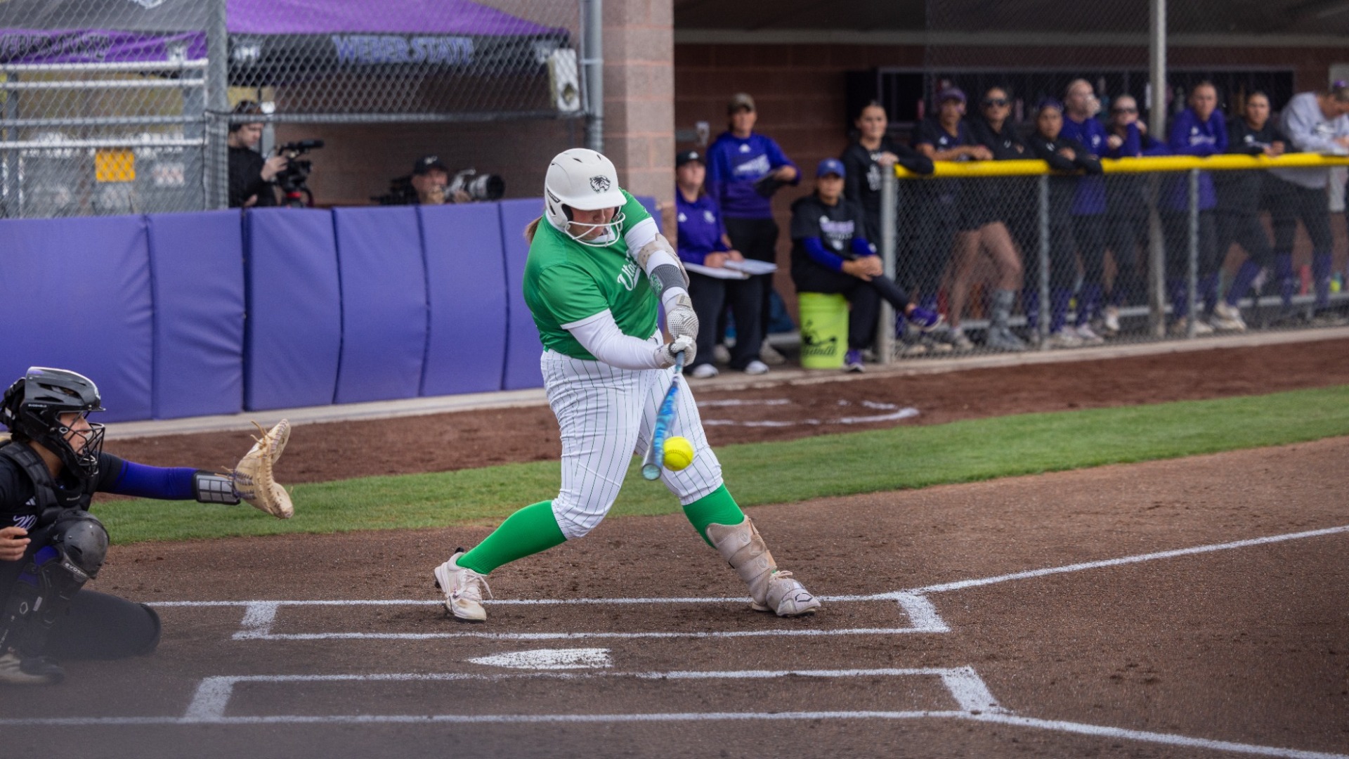 Bailey Marvin gets a hit vs WSU