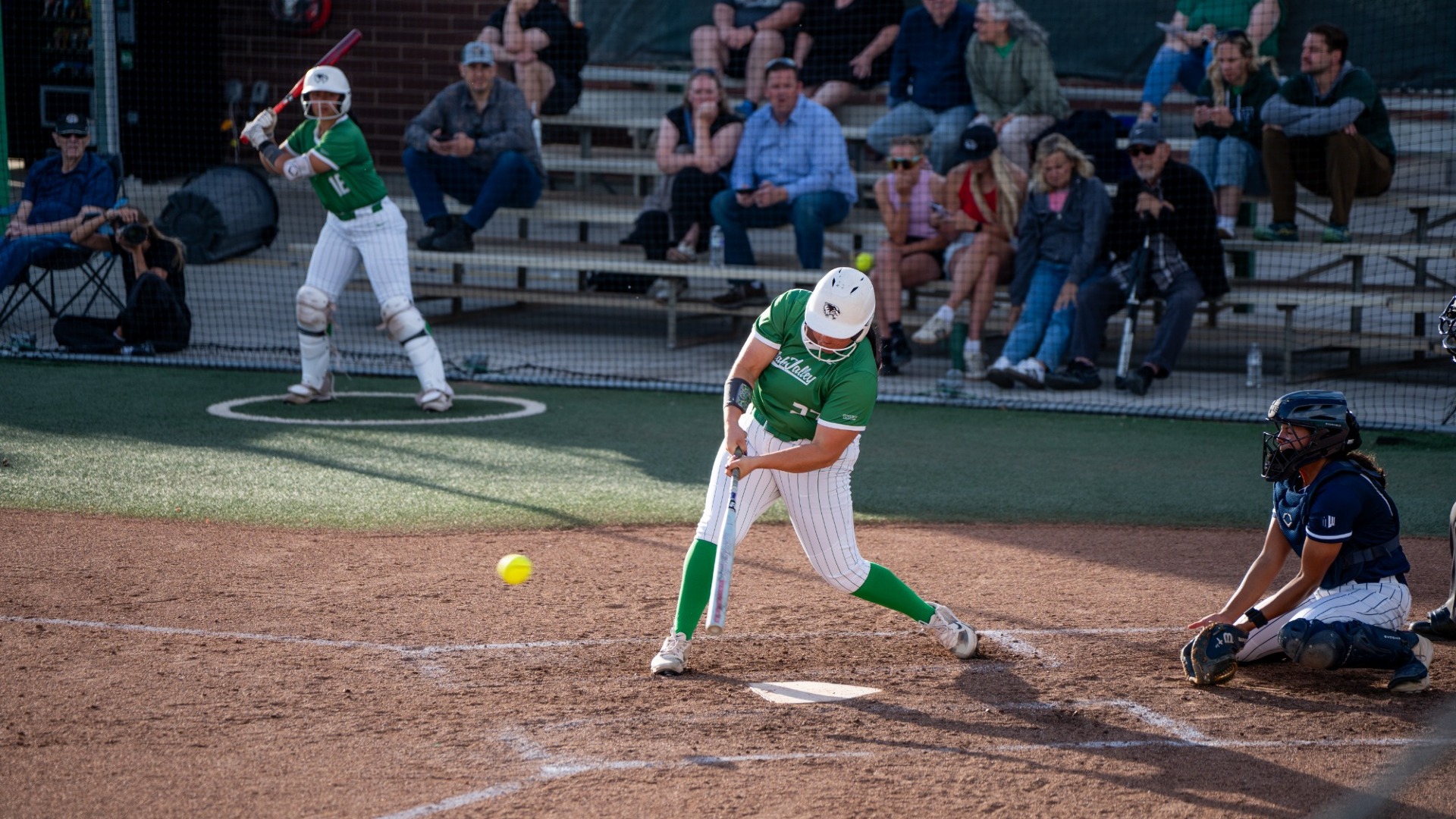 Payge Armendariz hits the ball vs Utah State