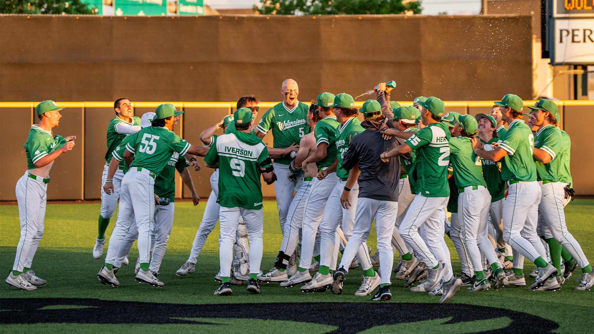 UVU Celebration after walk-off win