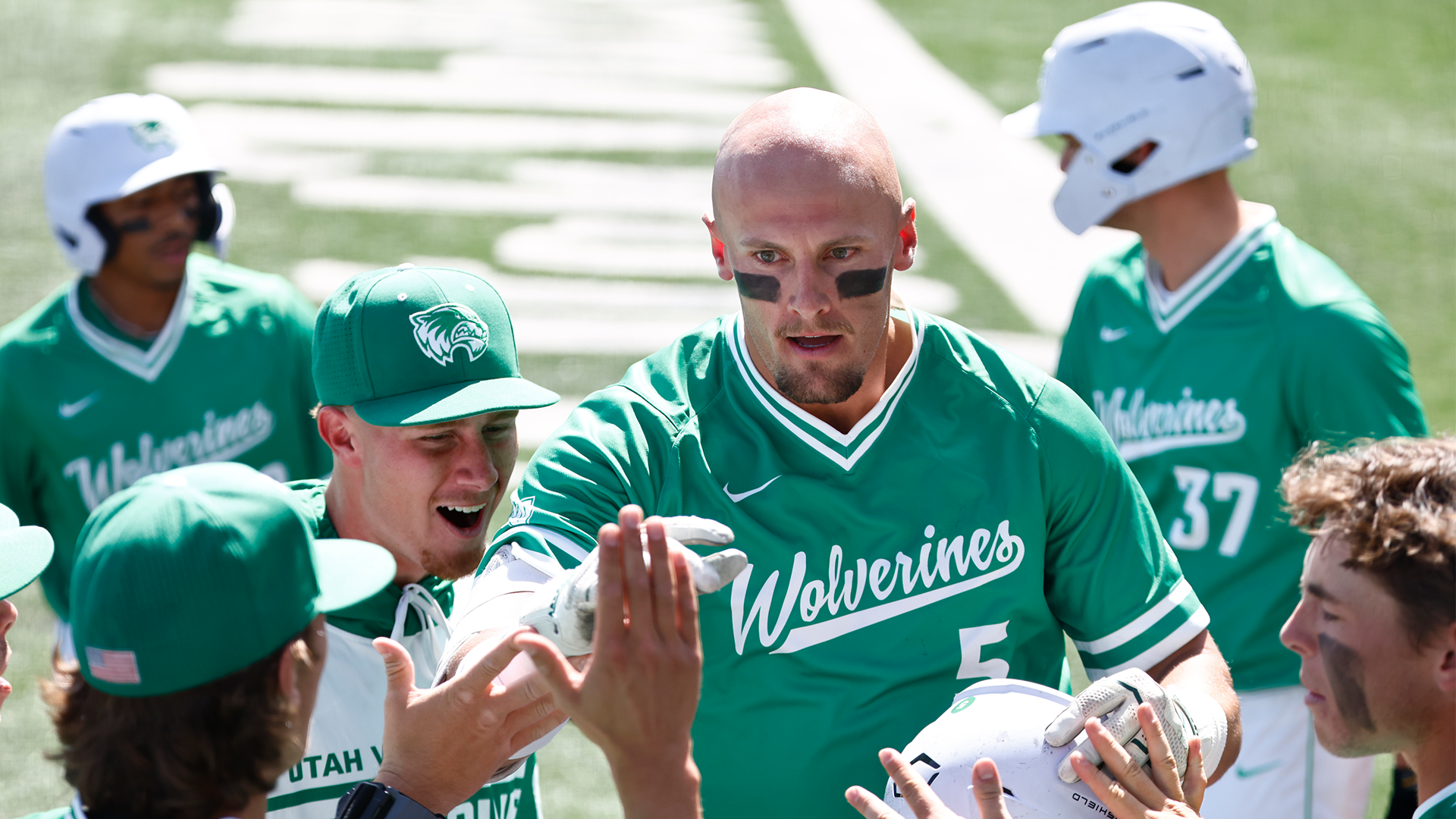 Kaden Carpenter home run celebration 