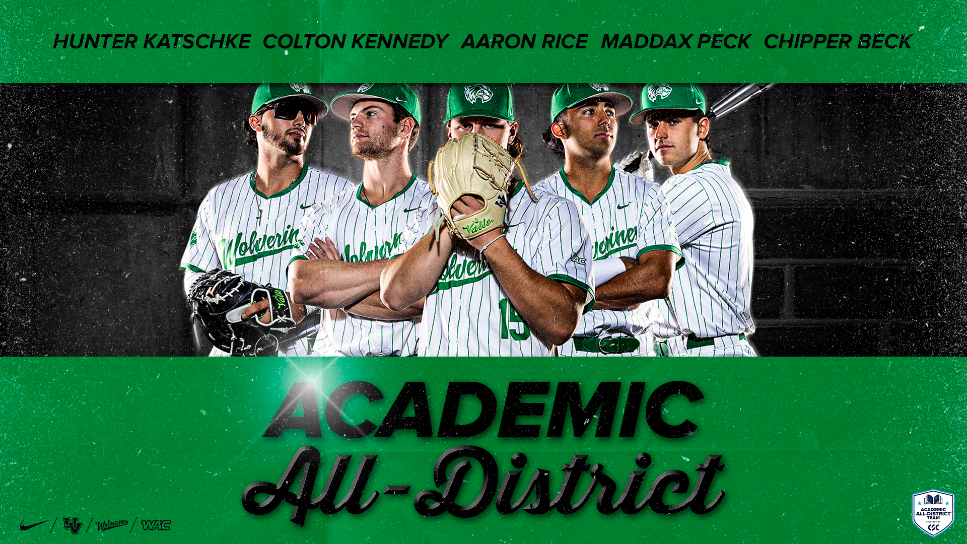 Utah Valley five selected to Academic All-District Team