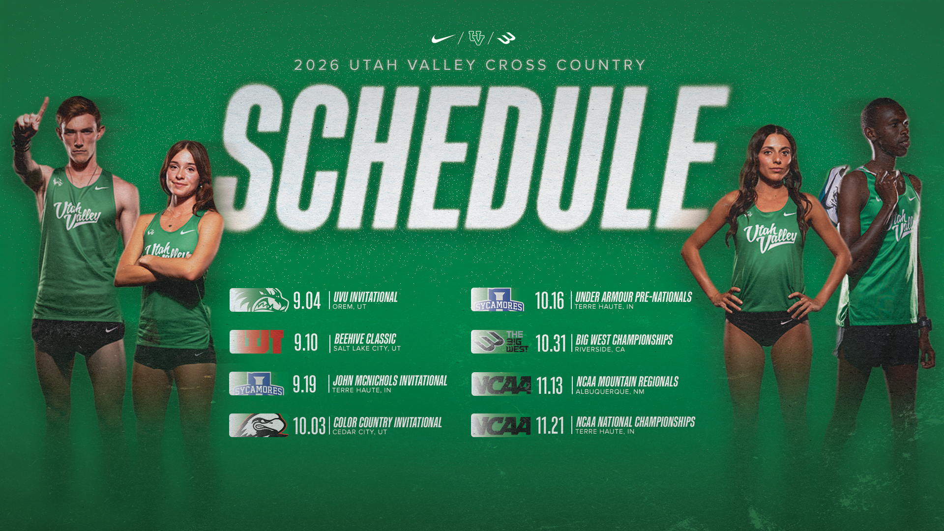 2026 Utah Valley Cross Country Schedule