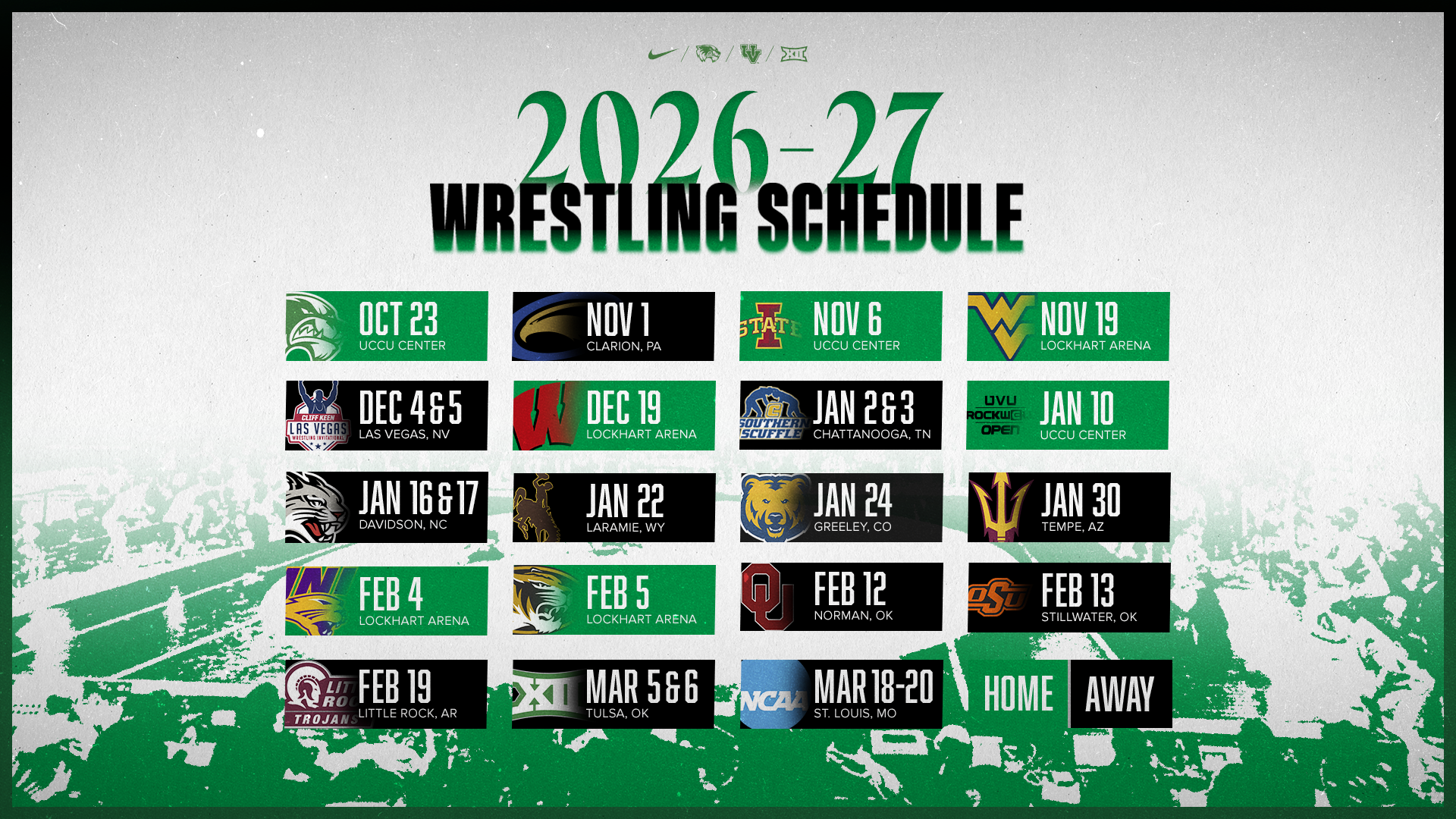 2026-27 Wrestling Schedule Graphic