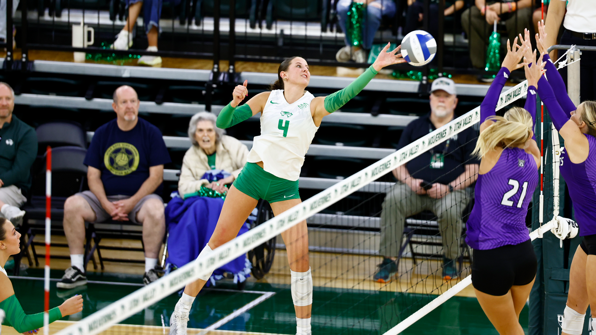Miley Thunstrom swings against Weber State