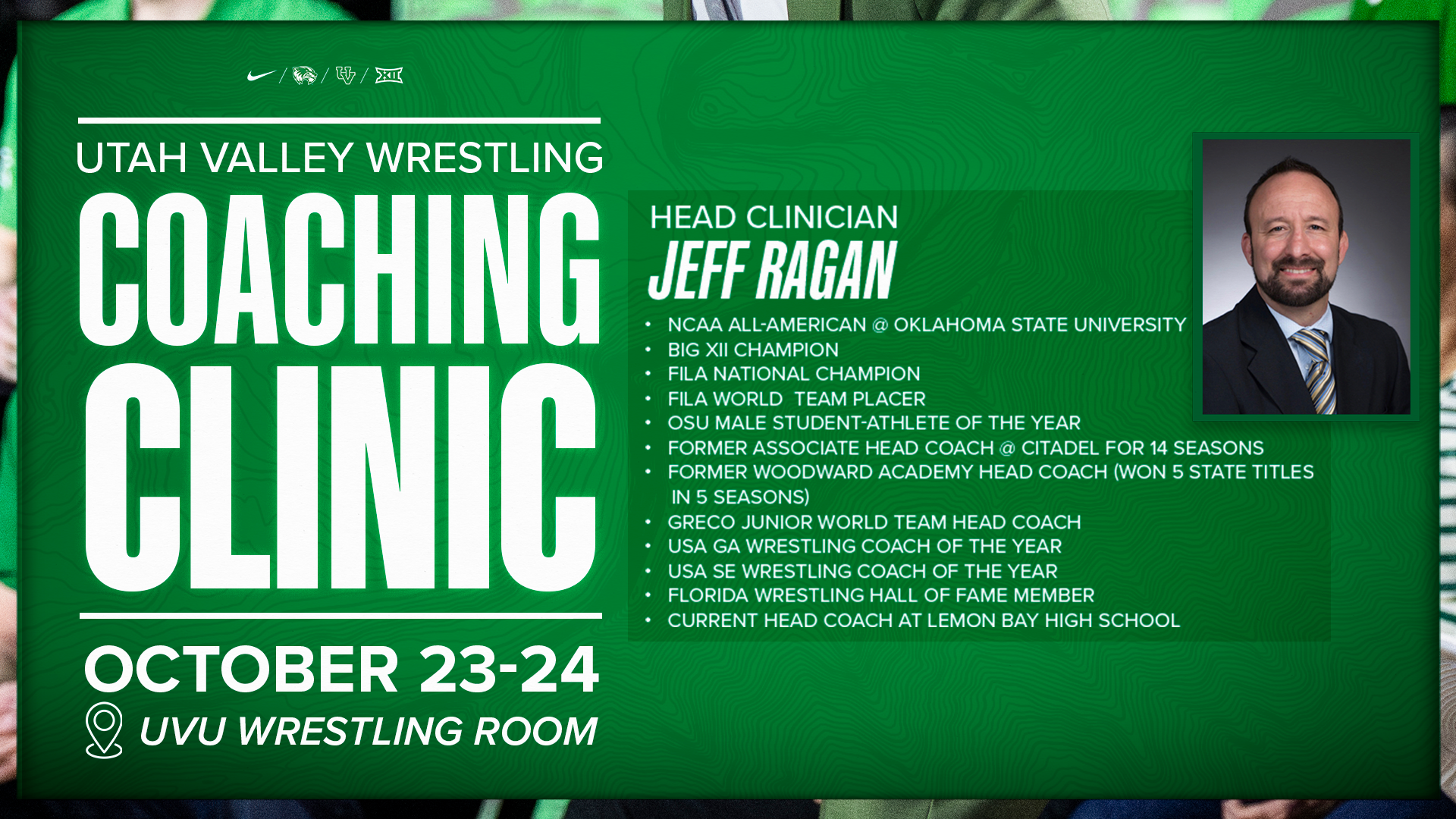 Wrestling Coaches Clinic Announcement Graphic