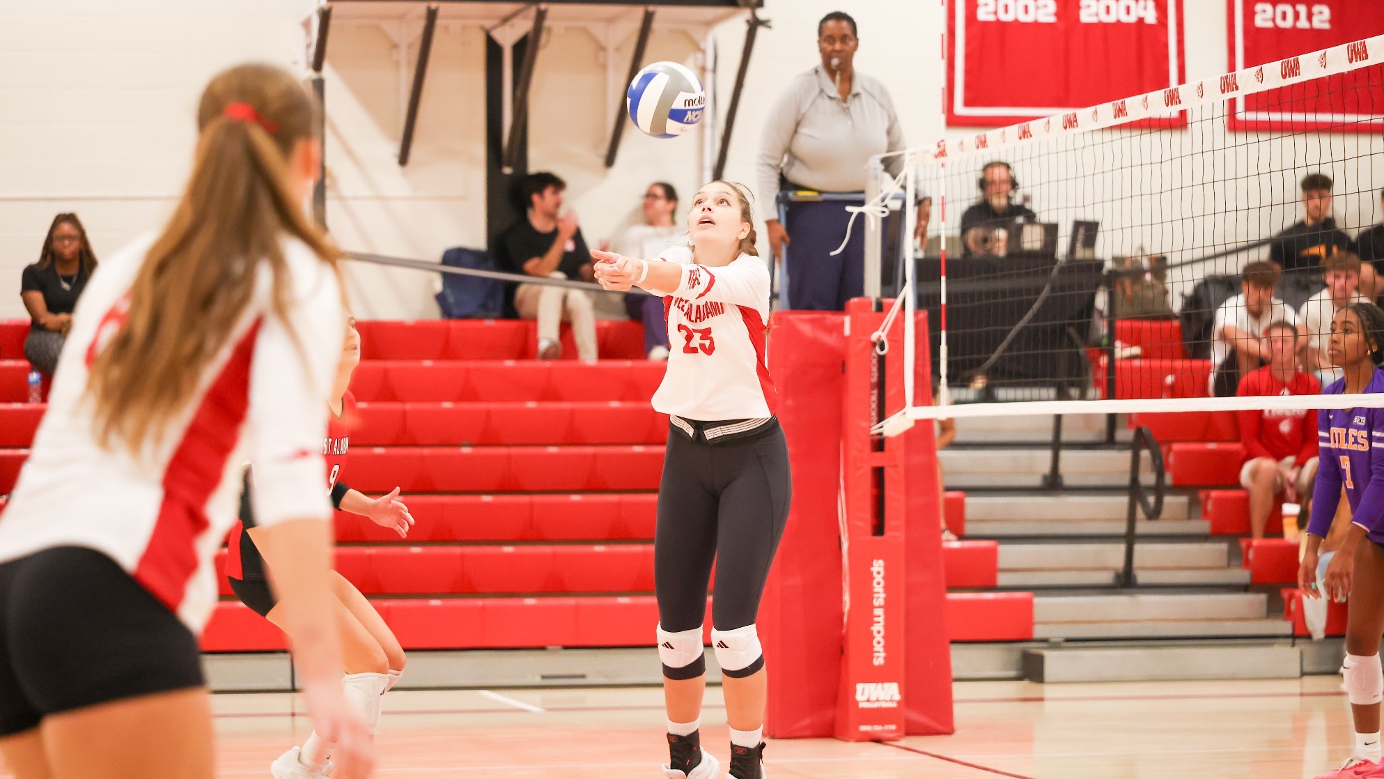 West Alabama’s Duru Seber (23) passes the ball during a match against Miles College at Pruitt Hall.